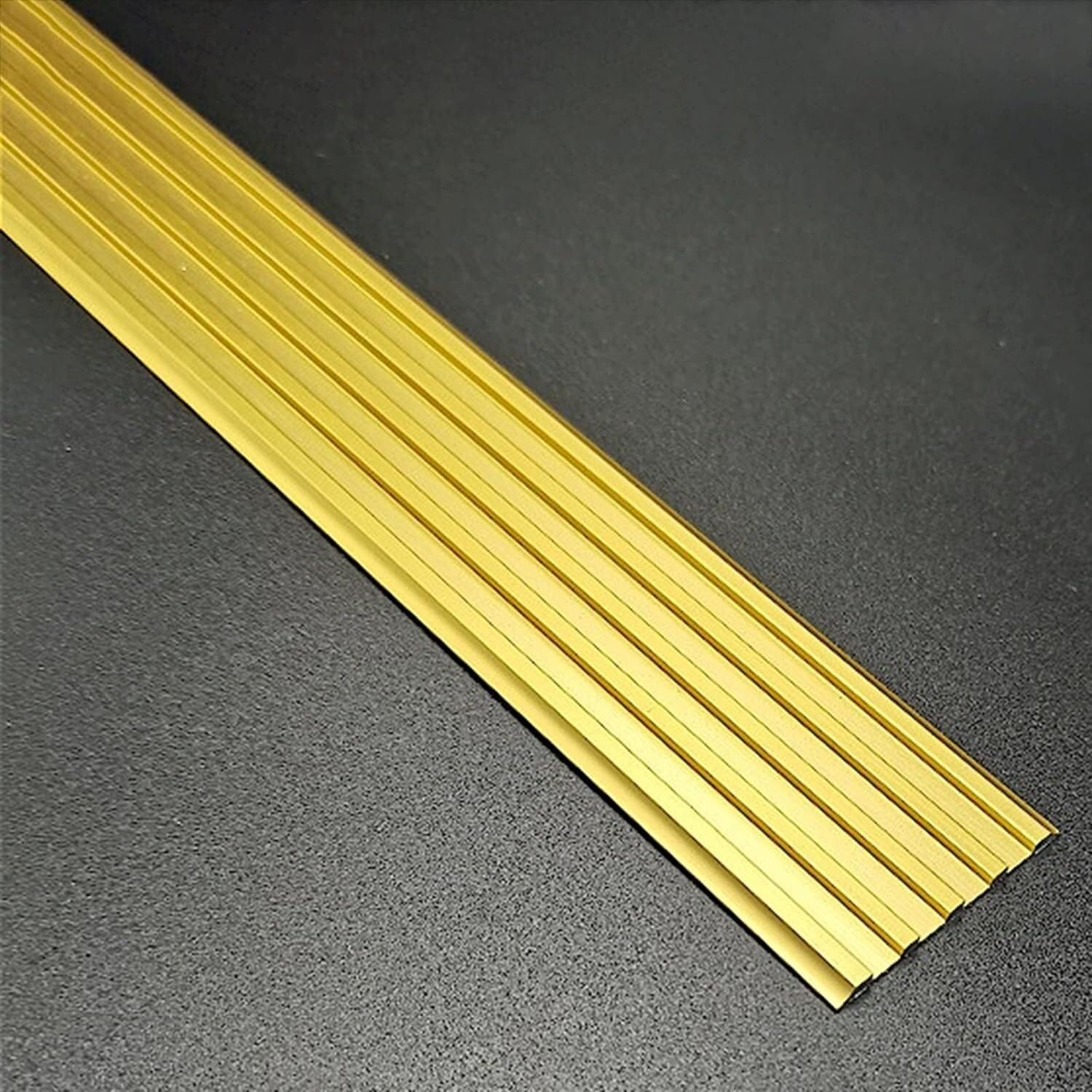 Wide Threshold Door Strips, Metal Door Floor Transition Strips, Stair Treads for Wooden Steps(Gold)