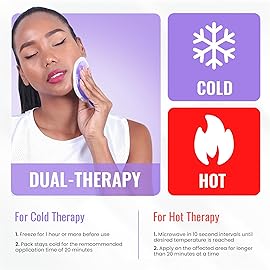 ICEWRAPS Round Ice Packs for Injuries Reusable, Hot and Cold Gel Ice Packs for Injuries, Hot & Cold Packs Compress Soft & Flexible, Fast Relief & Recovery (5-Pack/Purple- with Cloth Backing)