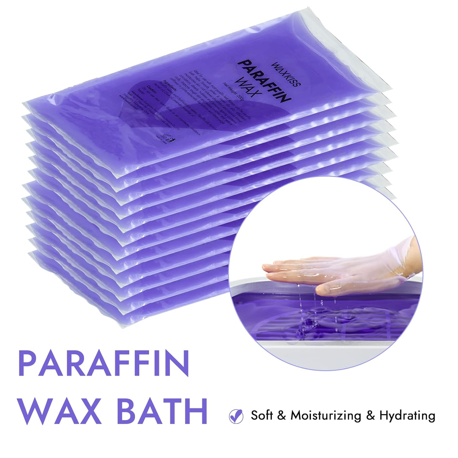 Paraffin Wax for Hand and Feet, 12 pack Paraffin Wax Refill for Hydration and Moisturizing, Paraffin Baths for Dry Skin Home