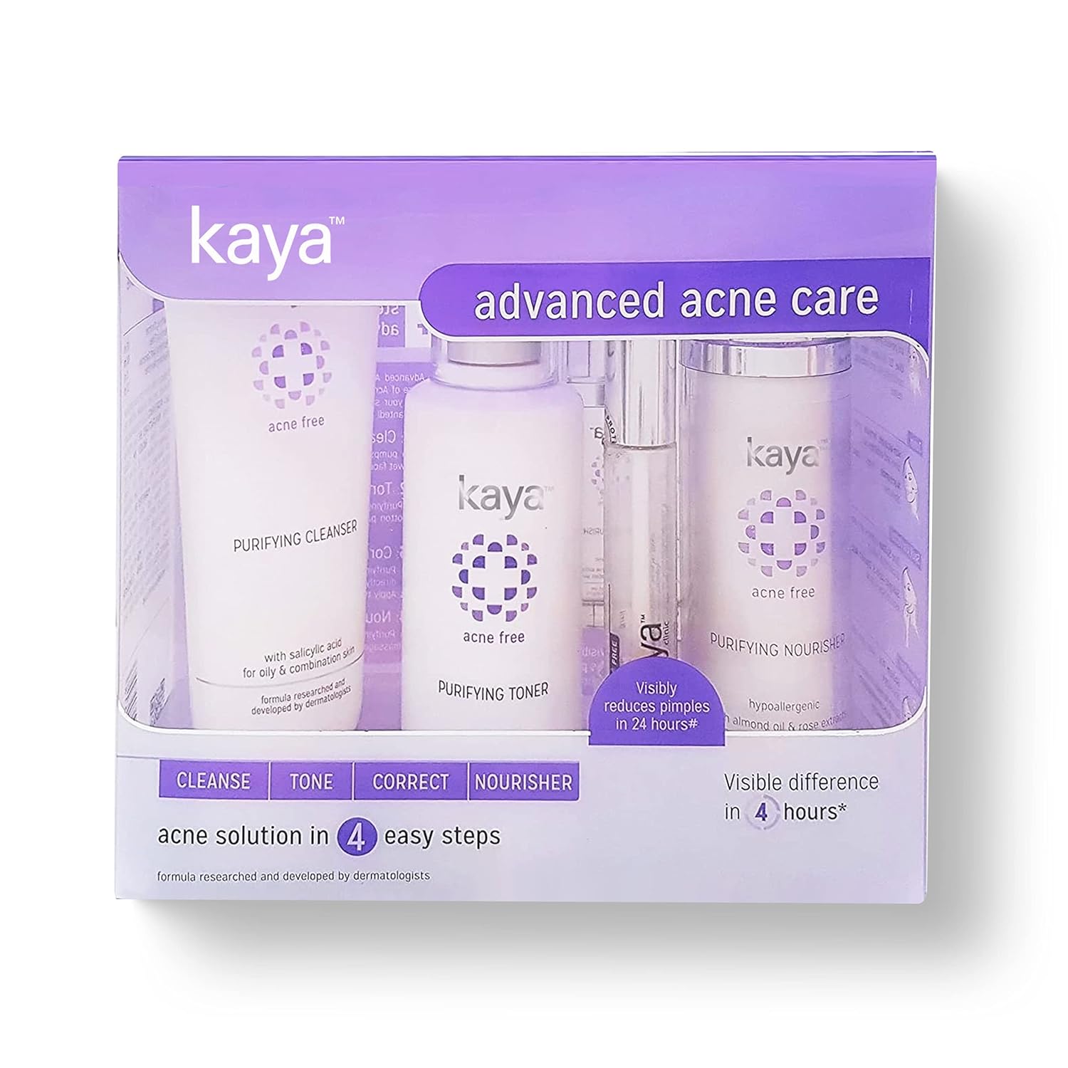 Kaya Advanced Acne Care Kit Includes Acne Cleanser + Acne Toner