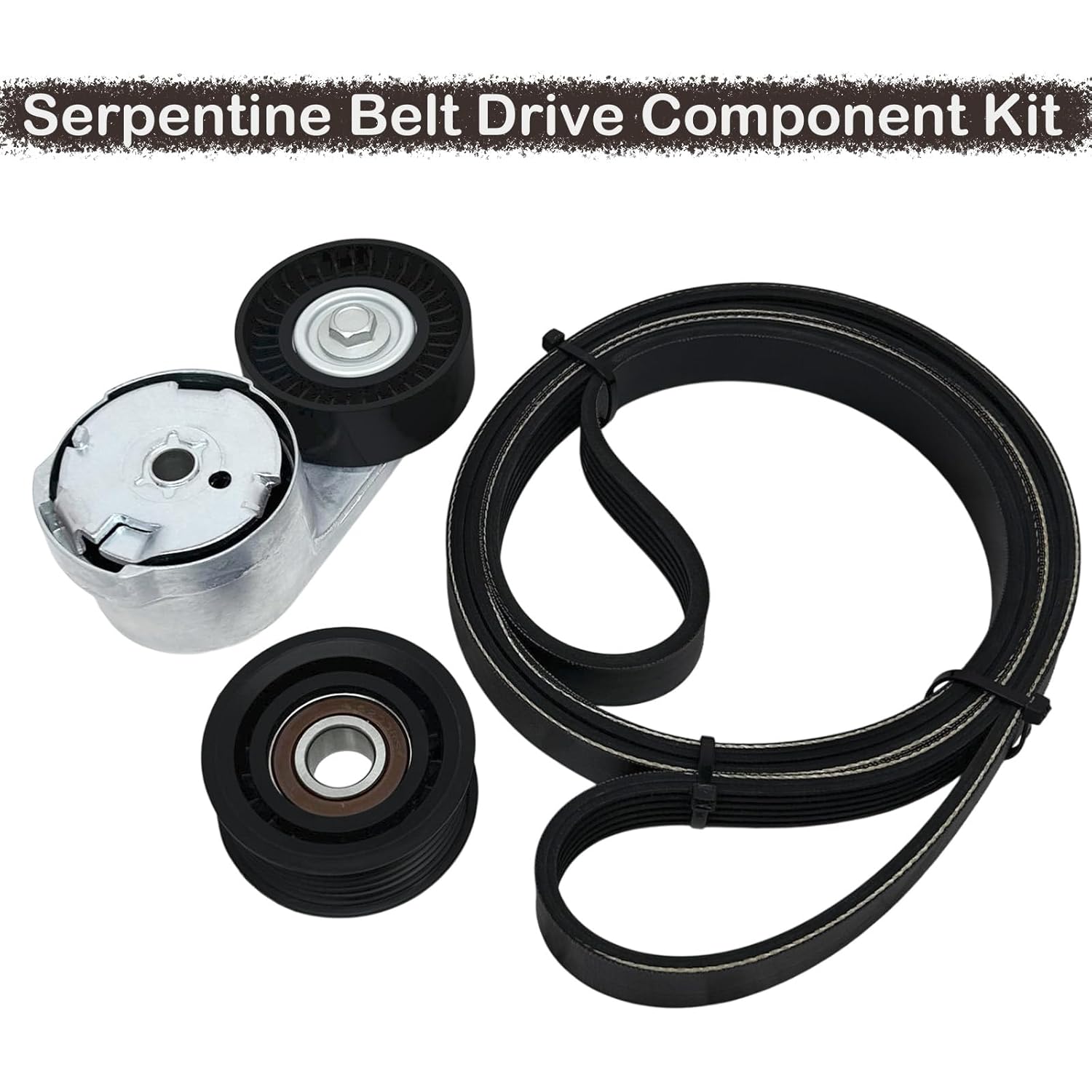 Belt Tensioner and Idler Pulley Belt Kit Replace 39282 38082 6PK1960 Fit for Dodge Grand Caravan Charger Durango Journey Challenger Avenger Ram ProMaster 1500 2500 3500 Chrysler 200 300 Town & Country