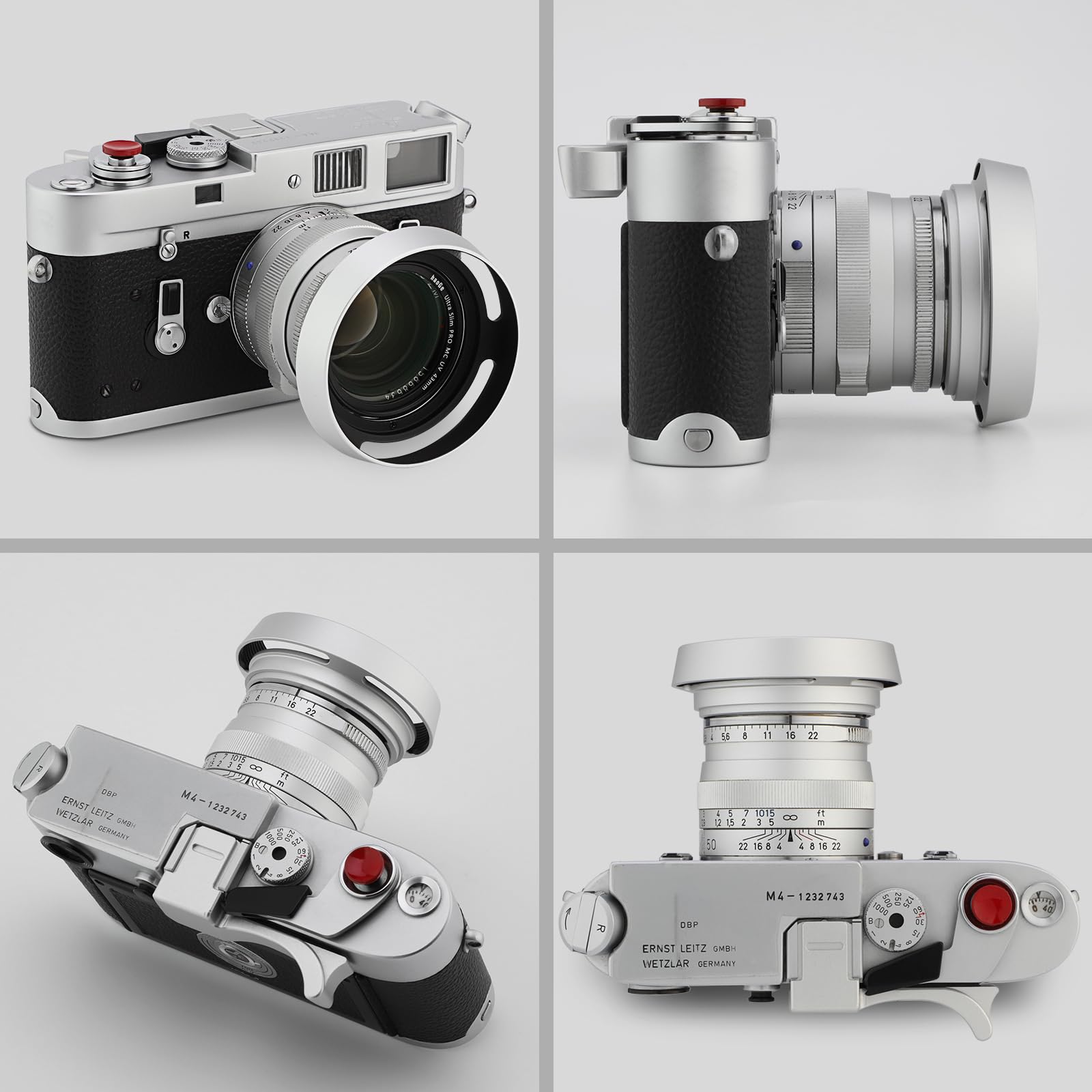 Haoge Paraluce in metallo per Carl Zeiss Biogon T* 2/35 35mm f2 ZM, C Biogon T* 2.8/35 35mm f2.8 ZM, Planar T* 2/50 50mm f2 ZM, Voigtlander NOKTON 35mm f1.4 VM, 40mm f1.4 VM 50 mm F1 .5 Obiettivo