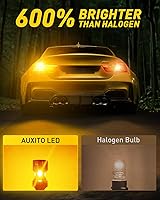 Vista 3 de AUXITO CANBUS 7440 Bombillas LED amarillo ámbar para luces intermitentes con resistencia incorporada anti hiperflash 7440NA T20 7441 W21W WY21W