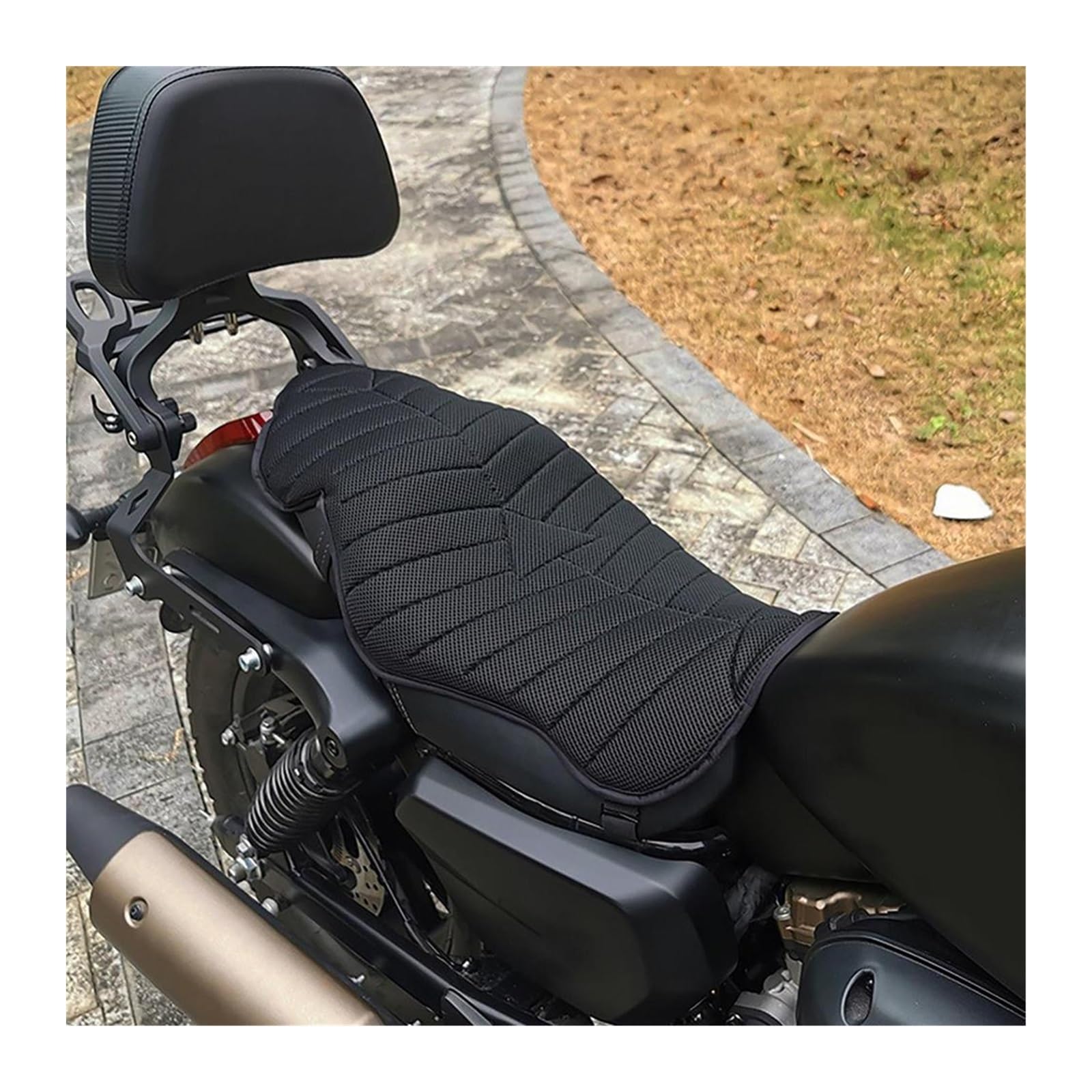 3 Coussins De Siège De Moto Pneumatiques, Excellente Absorption Des
