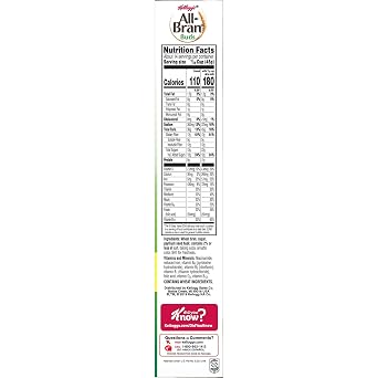 Kellogg's All-Bran Buds, Breakfast Cereal, Wheat Bran, Excellent Source of Fiber, 22oz Box