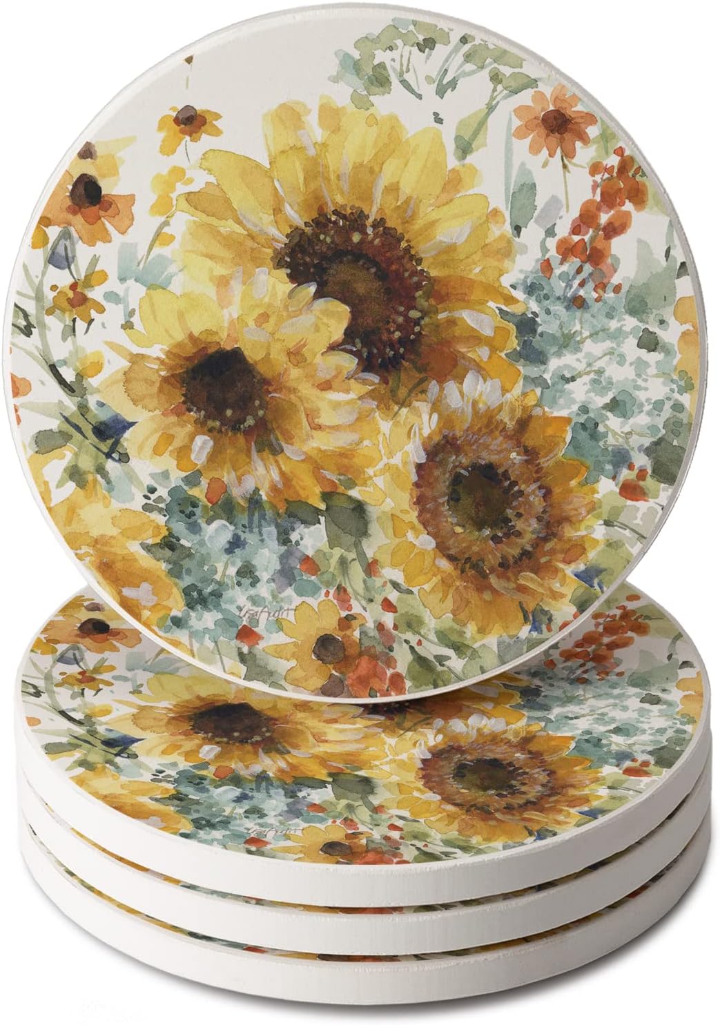 Thirstystone Dragonfly Natural Sandstone Coaster 4 Pack