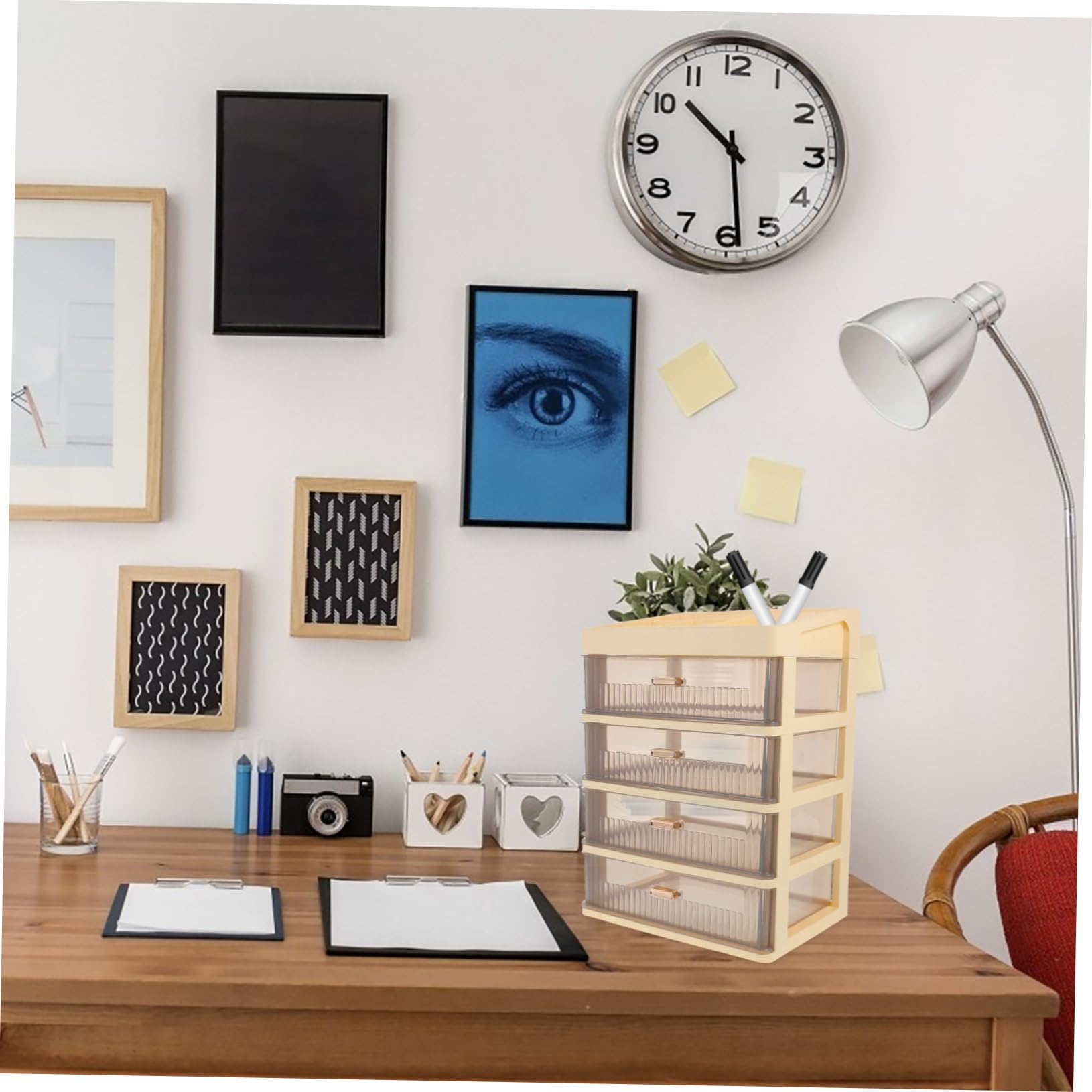 Cabilock Organizer Da Scrivania Con Cassetti Multi-livello Portaoggetti Da Tavolo Cassetto Porta Cancelleria e Cosmetici Materiale Resistente