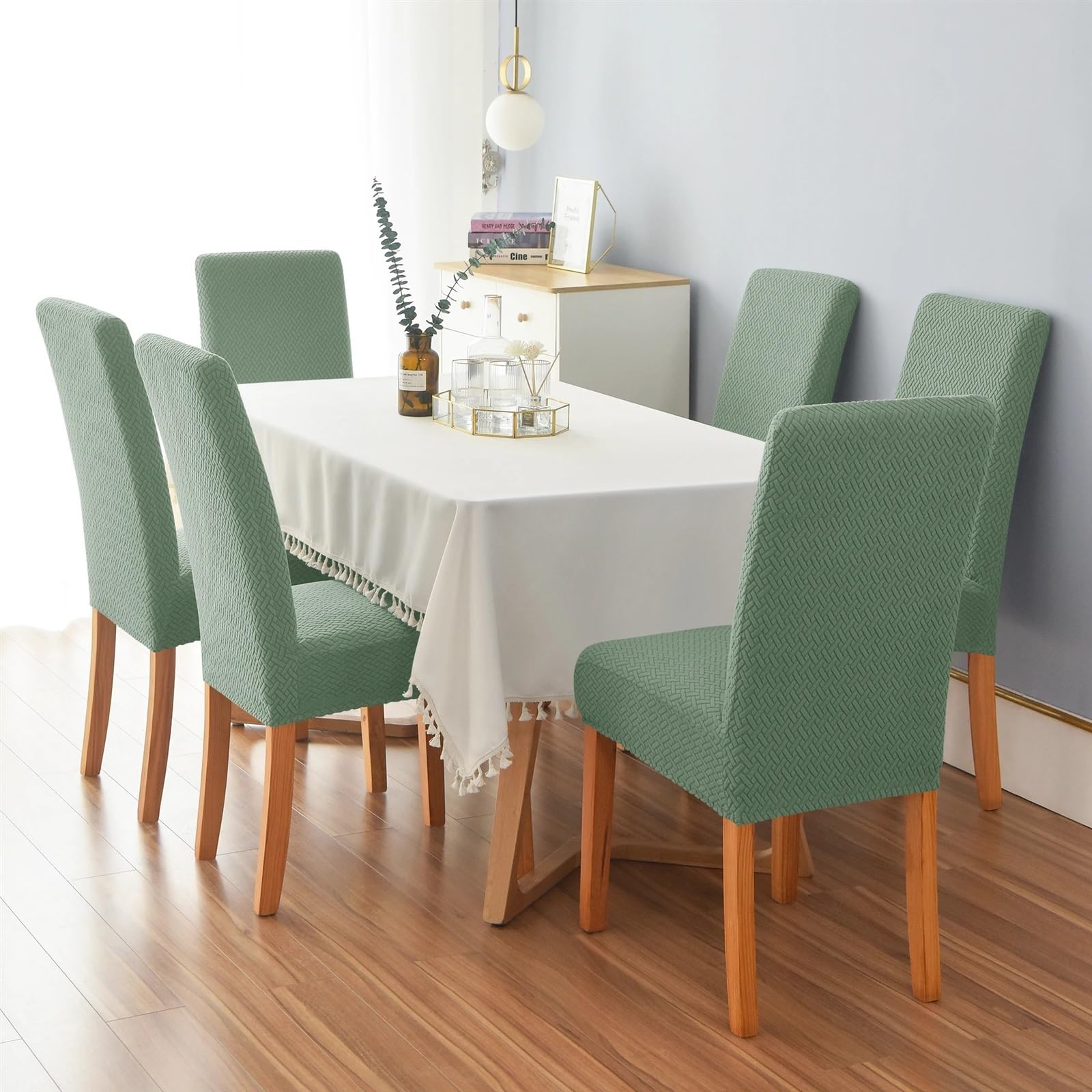 Fundas para sillas, Fundas elásticas for el hogar, fundas for asientos de sillas for cocina, comedor, banquete boda, sala estar, oficina y recepción(Lake Blue)