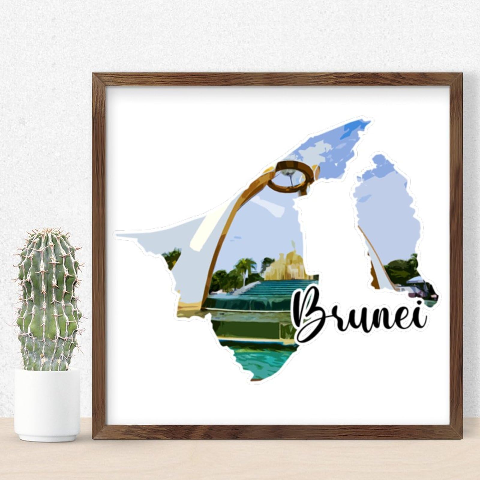 Plaque murale bois vieilli Brunei pour raviver un mur vide - 8