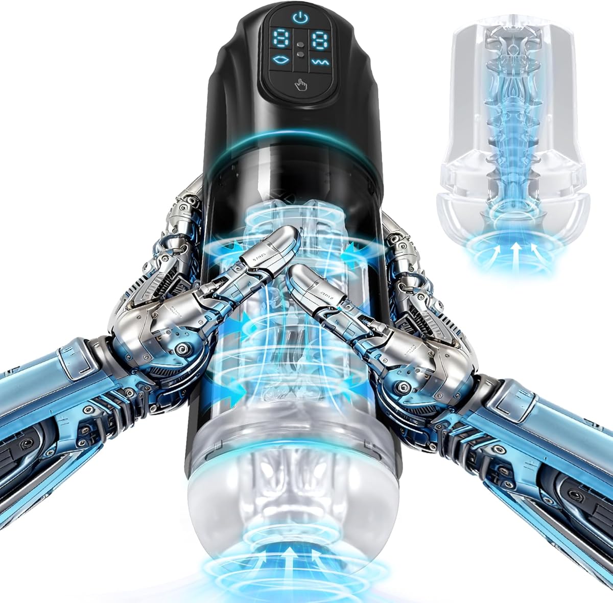 Automatic Sucking Masturbator for Men - Upgraded Male Masturbators Cup with 10 Vibrating & Suction, Hands Free Blowjob Adult Sex Toys Stroker Pocket Pussy with 3D Textured for Male Penis Pumps | Black