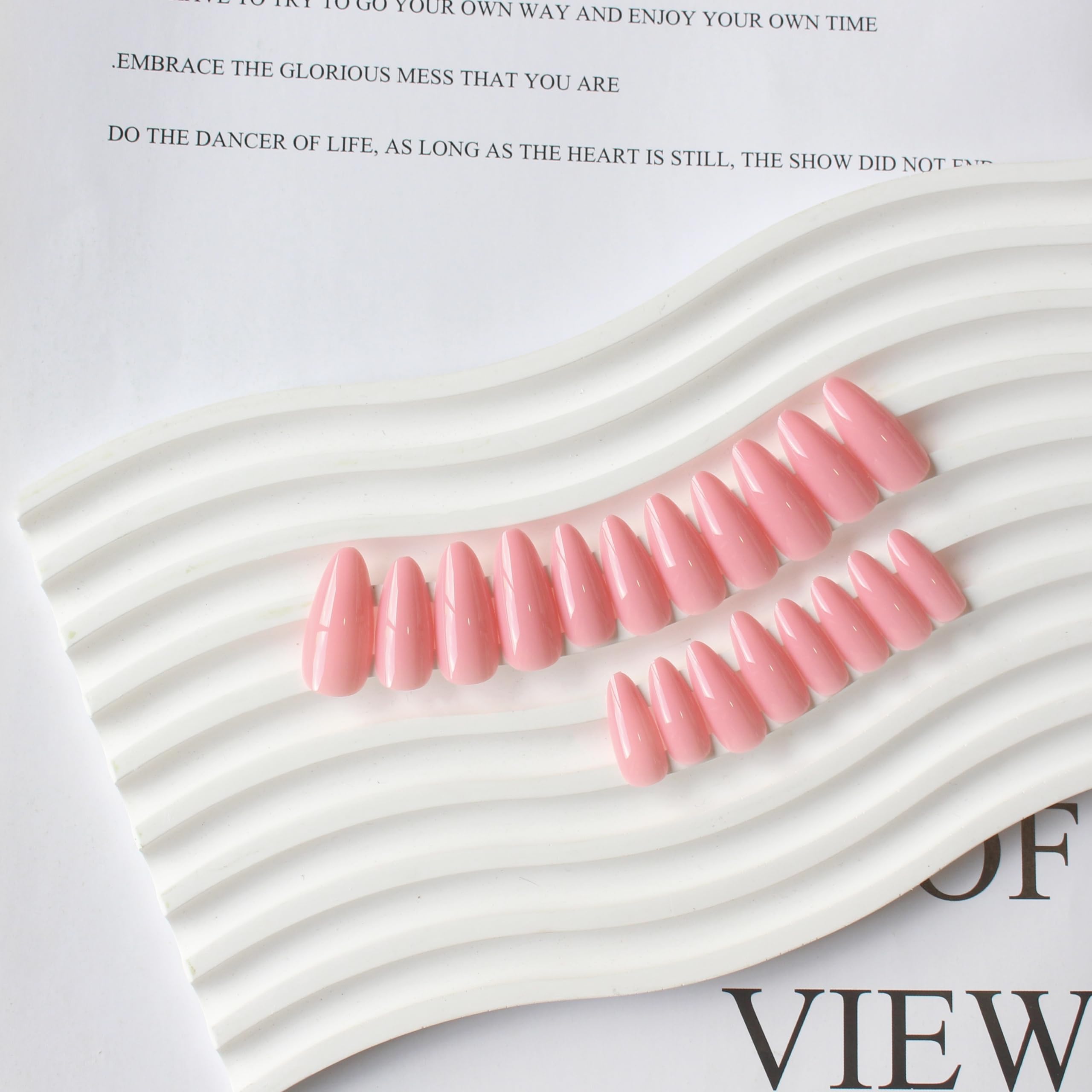 SXVME Rose Pink False Nails Medium - Image 3