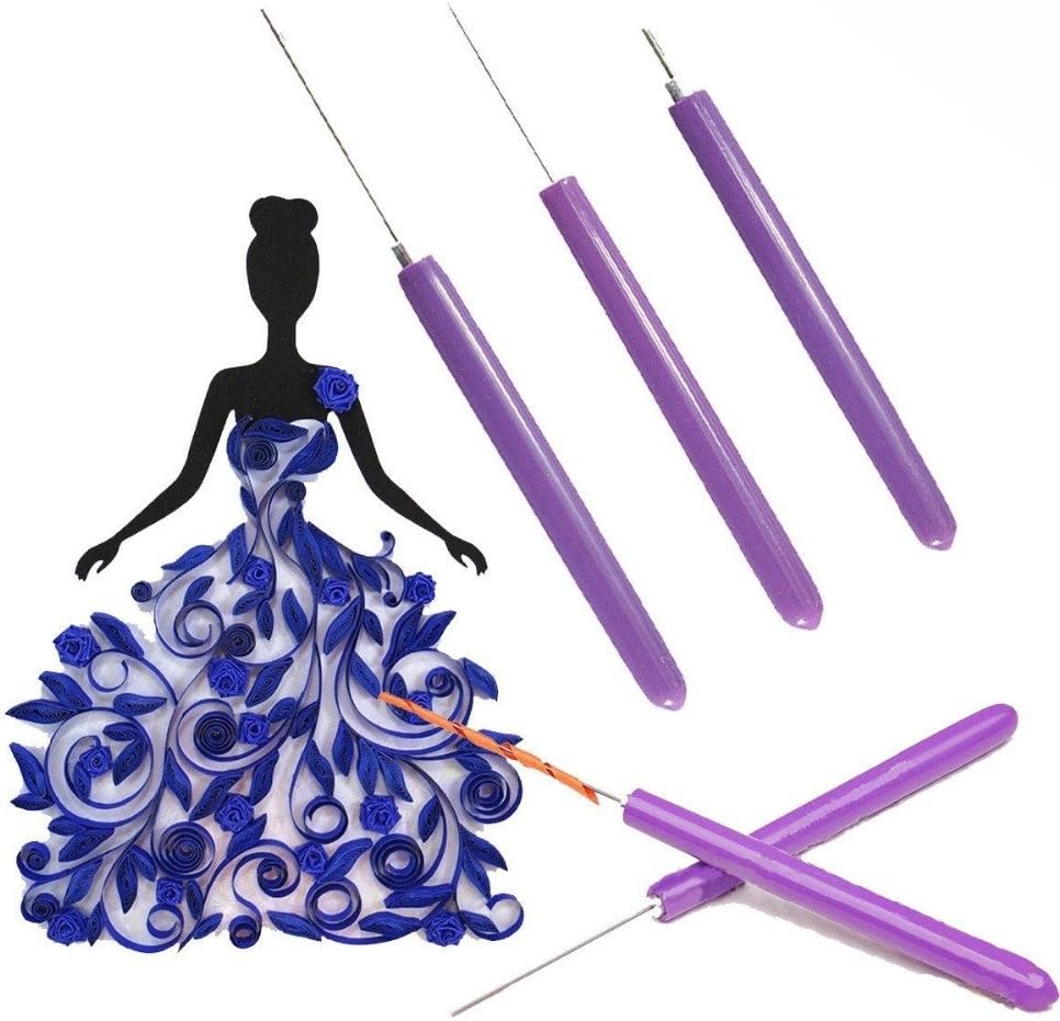 ODETOJOY Quilling Tool Slotted Stainless Steel Quilling Needle Paper Quilling Tool 6mm Slotted Quill Paper Coil Curling Coach