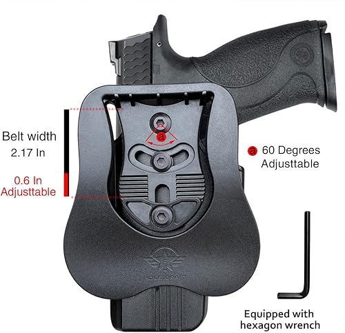 Miniatura 2 de M&P 40 OWB - Fundas de polímero para remo compatibles con pistola Smith & Wesson M&P .40 de 4 pulgadas/4.25 pulgadas, funda de polímero abierto para