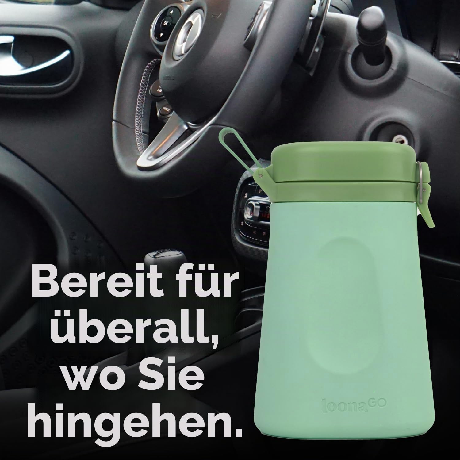 LoonaGo Urinal für Frauen, tragbar, geruchsblockierend, auslaufsicher, diskrete Nachttisch- und Reise-Toilette für Frauen, Autoreisen, Camping und nach Operationen, FSA/HSA berechtigt (grün)