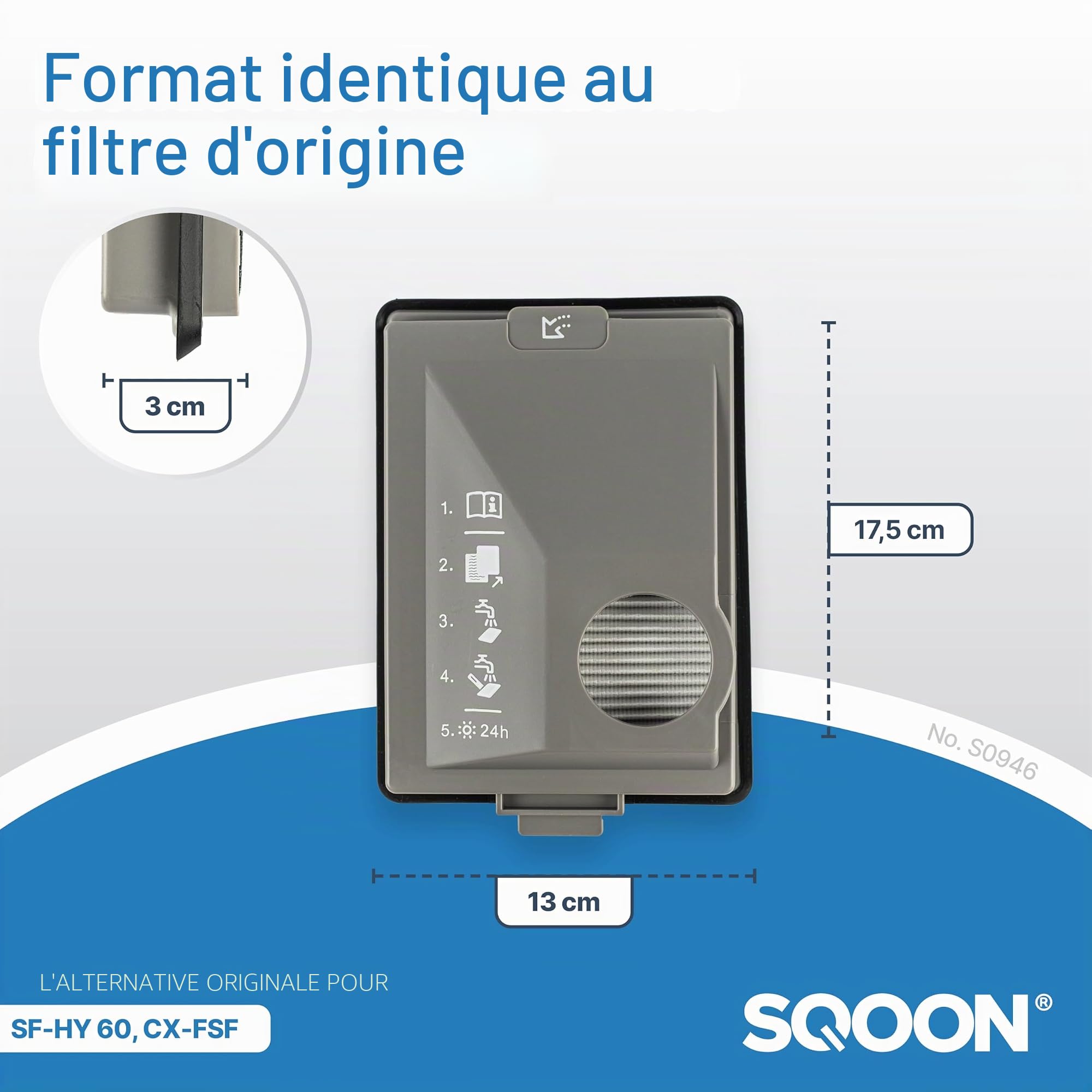 Filtre d'Aspirateur de Rechange pour Miele Boost CX1 - Filtre à Charbon de Qualité Supérieure