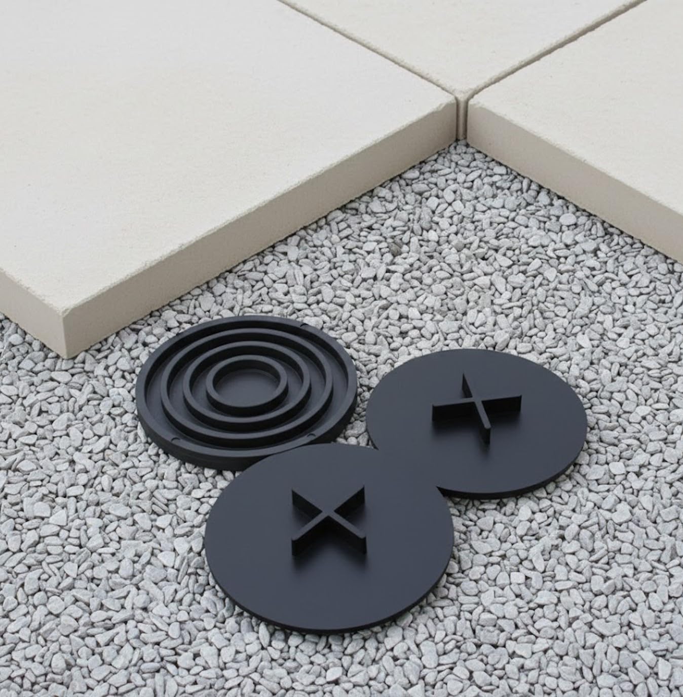 50 Stk. Plattenlager Fugenkreuze 3 mm Fugen Auflagenhöhe 9 mm Kieslager Splittbett Sandbettlager Splittbettlager für Terrassenplatten Kiesbettlager Tellerfugenkreuz