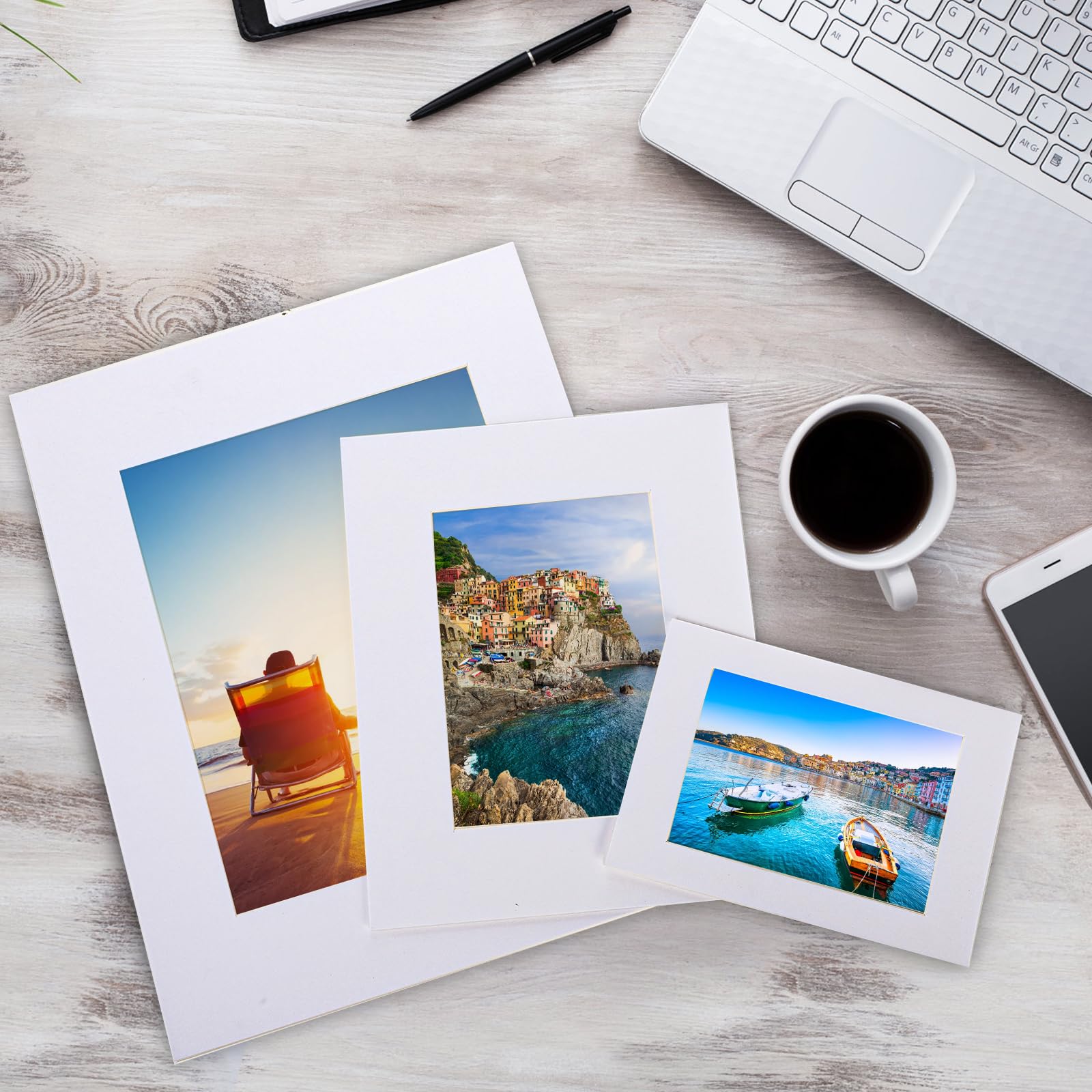 11x14 Acid-Free Picture Mat For 9x12 Photo - Maroon Red, Precut Bevel Cut, Single Mat, Made In USA