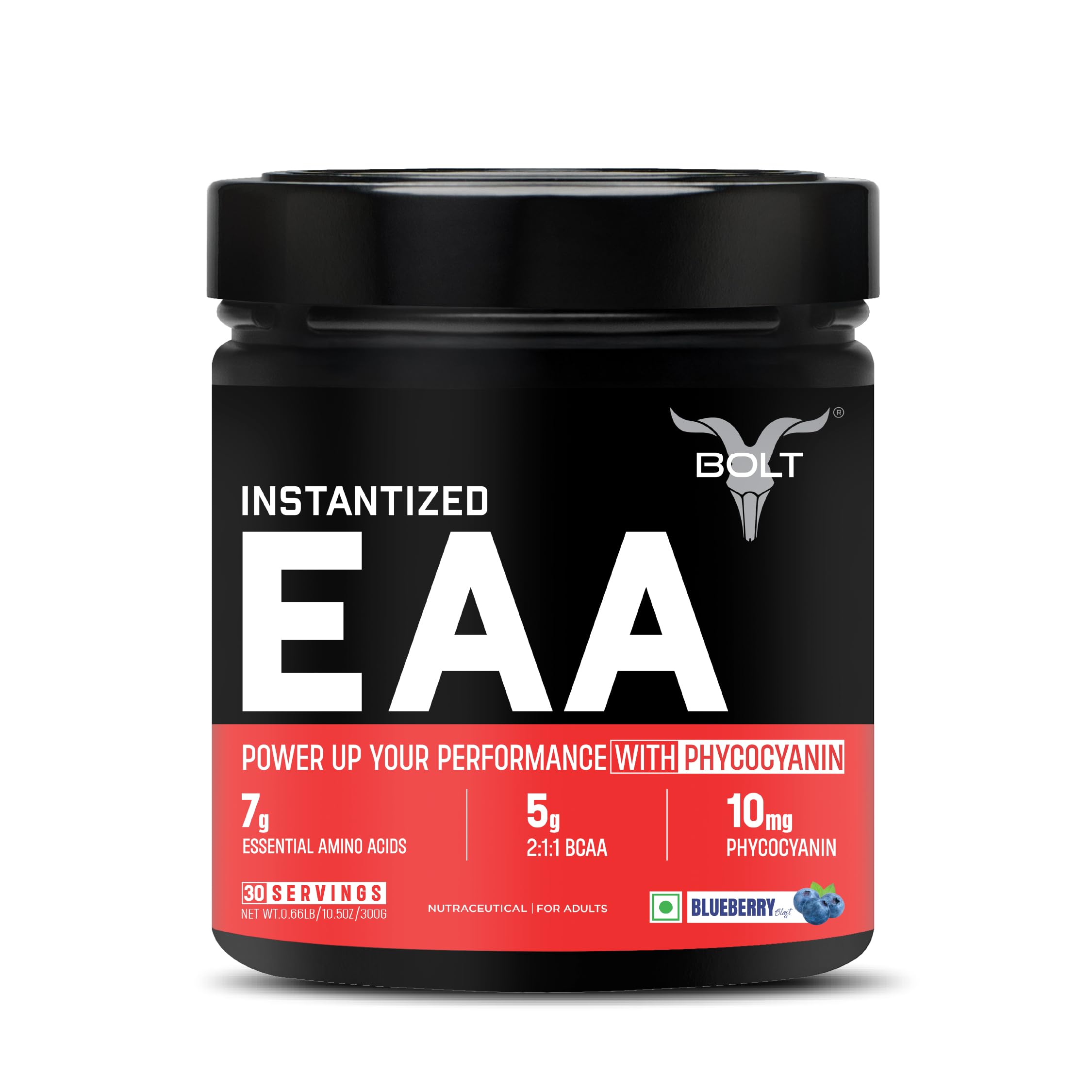 Bolt Nutrition Eaa 300Gm, 30 Servings|Nine Essential Amino Acid With Bcaa 5000|Eaa Supplement For Men & Women- Blueberry Blast - Powder-picture-10