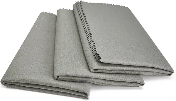PINGMIC 12"x12"Microsuede Cleaning Cloth, Lint Free Grey Cloth, Professional - Polishing - Reusable Cleaning Supplies - 3 Pack