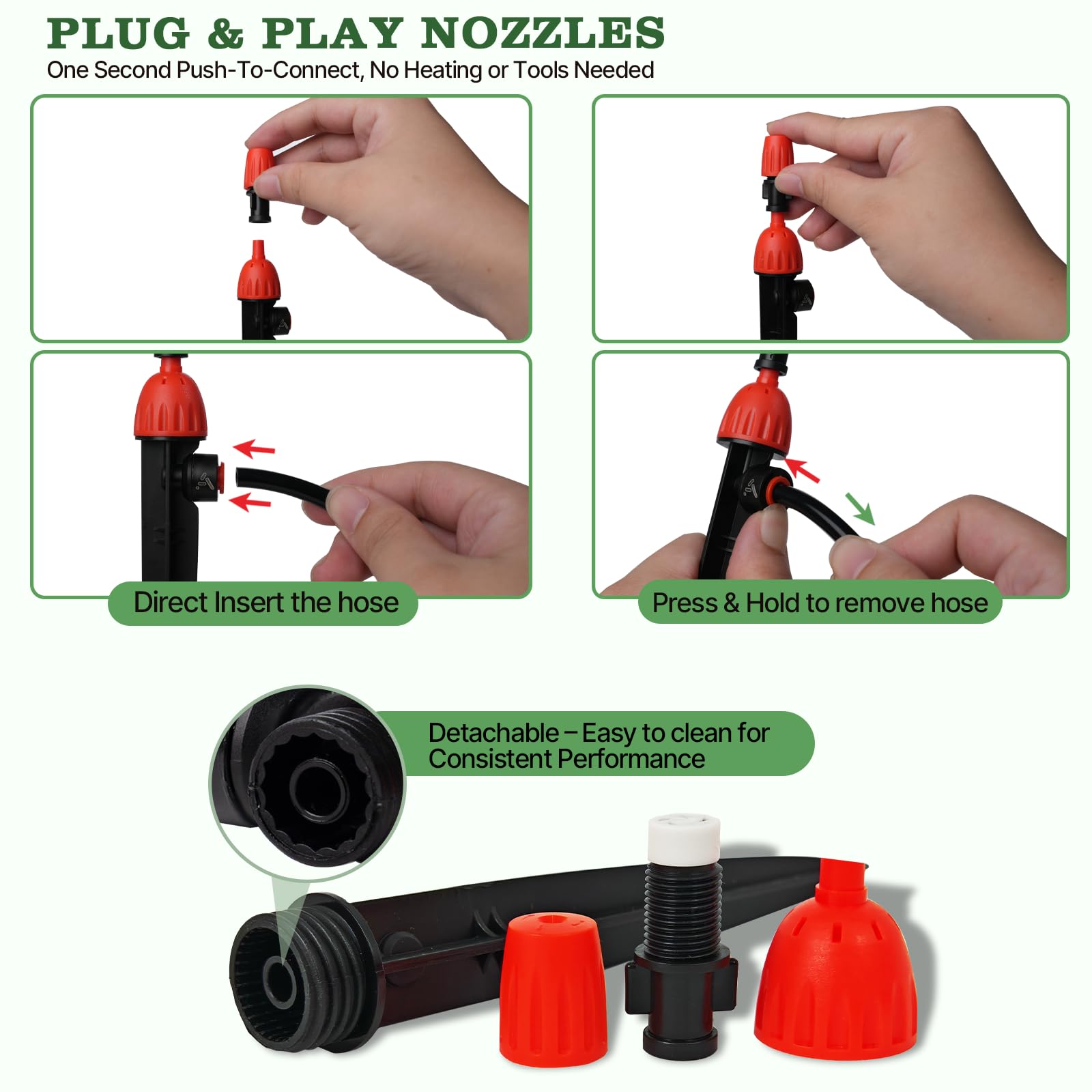 A ANLEOLIFE Kit di irrigazione automatica a goccia da 2,4 m con timer dell'acqua, 8 programmi personalizzati e schermo LCD, tubo a connessione rapida, ugelli regolabili e pieghevoli a 360° per aiuole