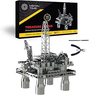 METAL-TIME Offshore Drilling Rig Model, Metal Model Kits, Offshore Platform, 3D Metal Puzzle, Treasure Finder 3D Model Kit...