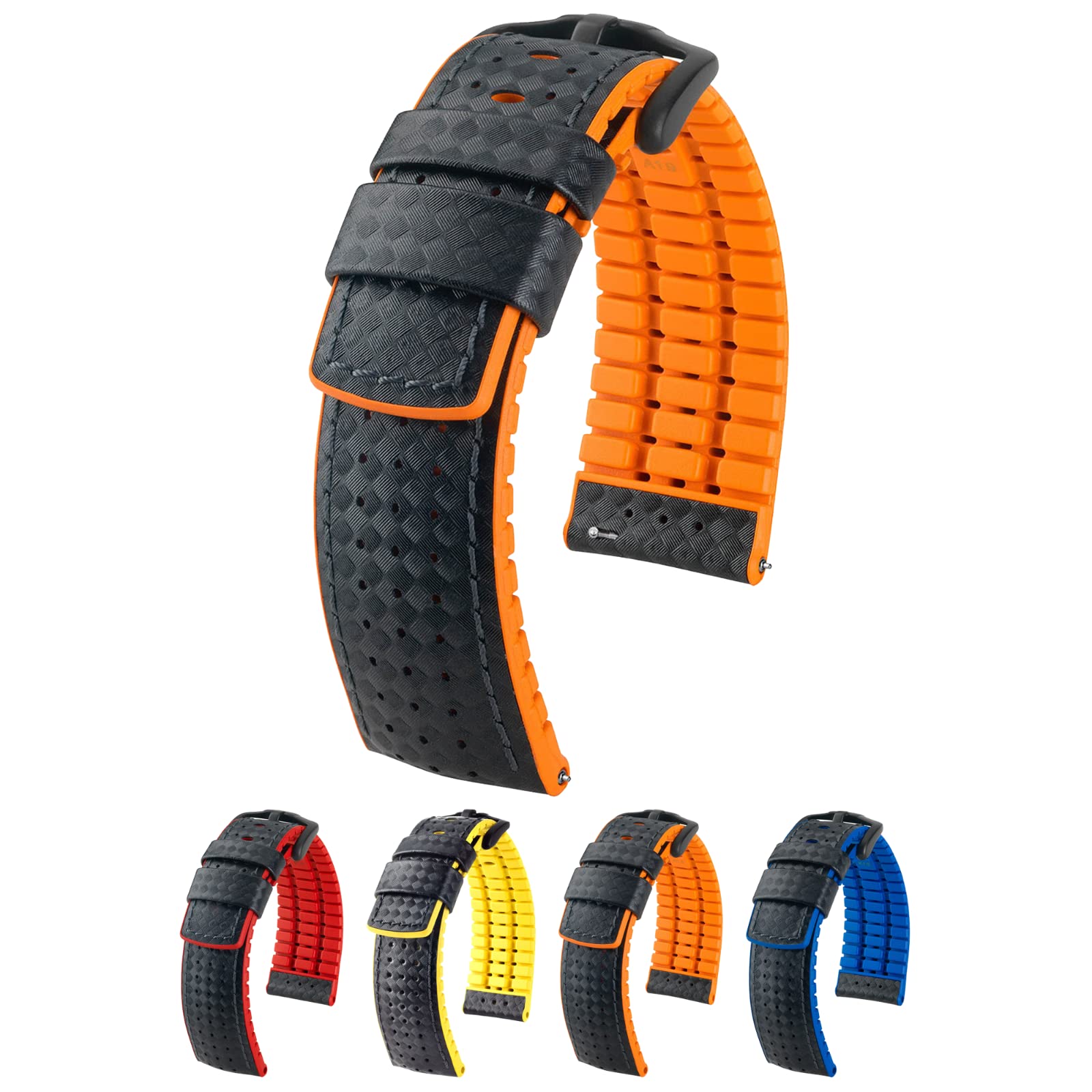 Hirsch Hhirsch Ayrton Calf Leather Watch Strap Premium Caoutchouc  Performance | Desertcart Seychelles, image size:1600x1600