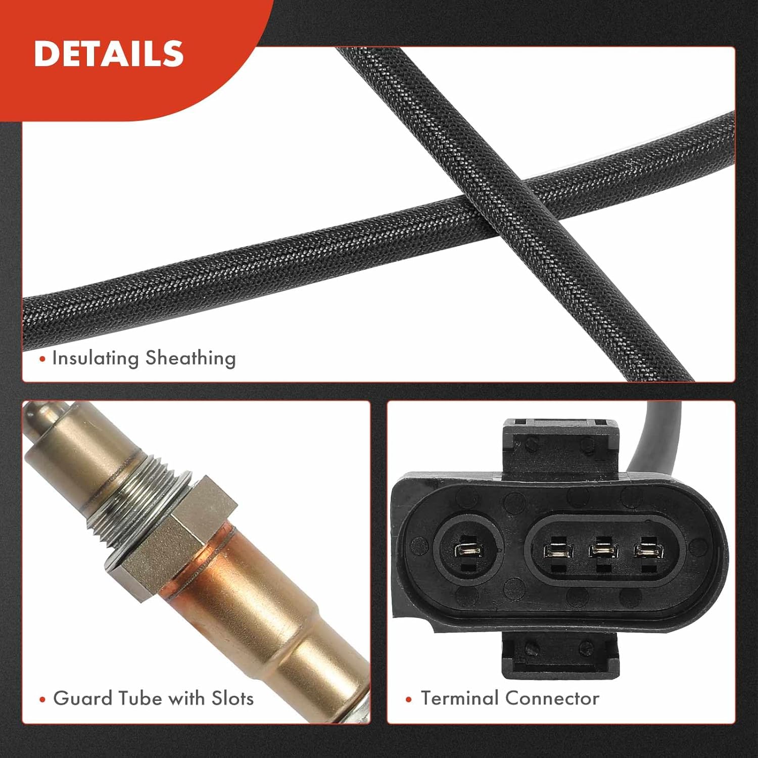 A-Premium O2 Oxygen Sensor Compatible with Audi A4 2000-2001, A6 2000-2001, Allroad Quattro 2001, S4, S6 & Volkswagen Passat 2000-2005, Upstream and Downstream, 4-PC Set, Replace# 1K0998262AB