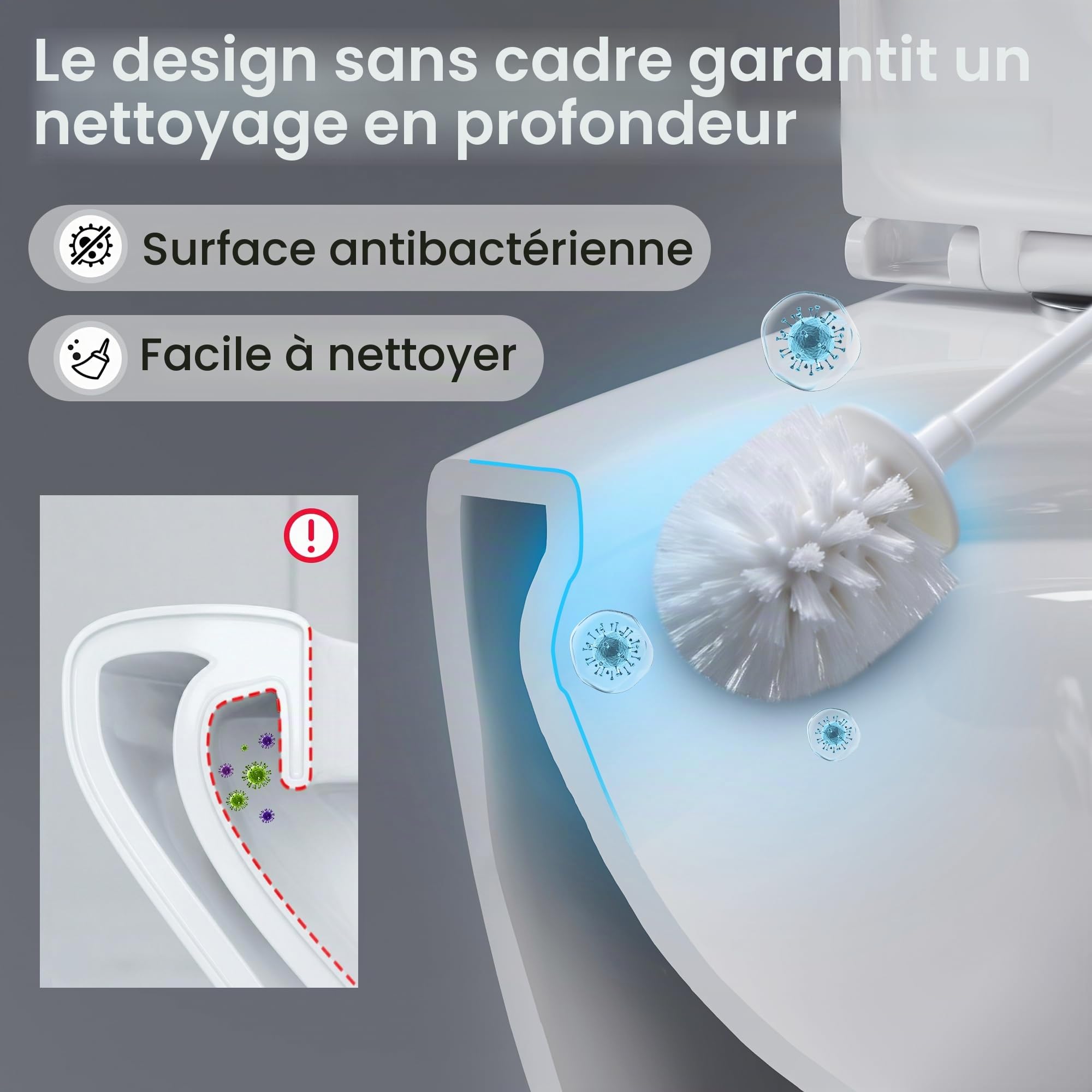 Casta Diva WC Suspendu Sans Bord de Rinçage, Toilette Murale 360° Superspin, Cuve UF, Fermé Complètement, Siège Soft-Close Silencieux, Dimensions 48,5 cm, Idéale pour Salle de Bain & WC Invité