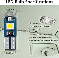 Vista 2 de 12 unidades de bombillas LED T5, 74 73 37 2721 bombilla de luz de cluster de instrumentos, bombilla LED de tablero de 12 voltios, brillante, libre