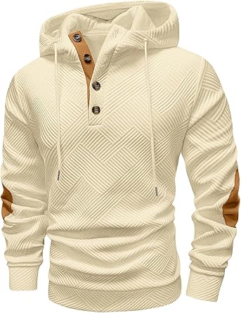 Vssjavun Mens Hooded Sweatshirt Casual Long Sleeve Drawstring Hoodie Pullover Sweatshirts