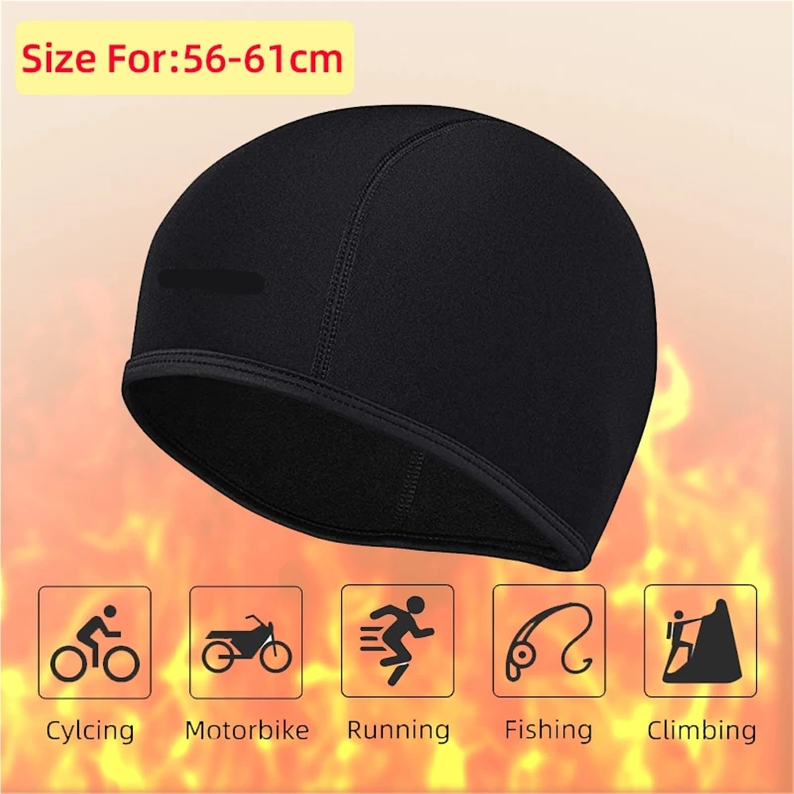 2 pezzi cappelli da ciclismo invernali berretto sportivo esterno uomo cappello invernale caldo testa antivento sci bicicletta per Ciclismo