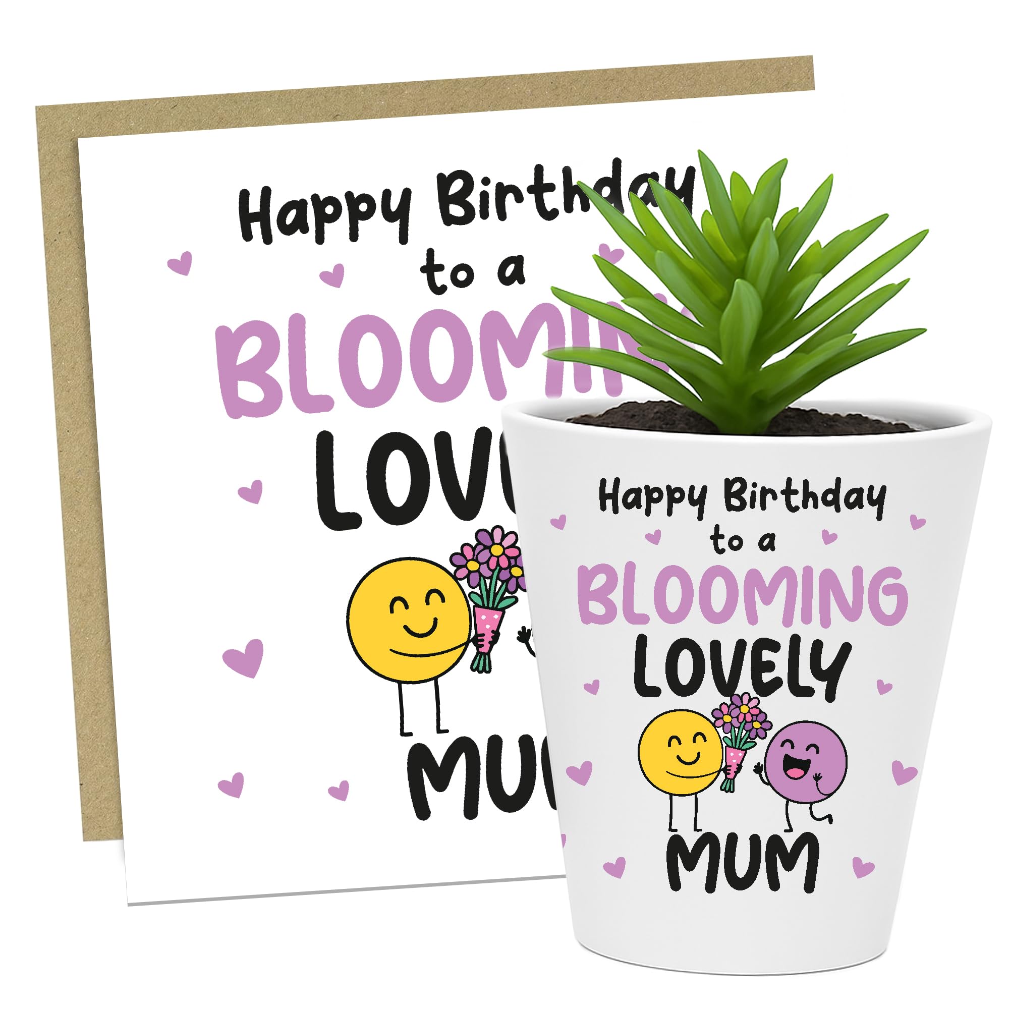 RED OCEAN Birthday For Mum BLOOMING LOVELY MUM Card And Plant Pot Thank You For From Daughter Son Birthday Card Keepsake
