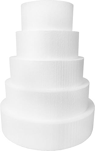 Innovación de formas  Juego de 5 maniquíes redondos de 4 pulgadas  cada uno de 4 pulgadas de alto por 8 pulgadas, 10 pulgadas, 12 pulgadas, 14