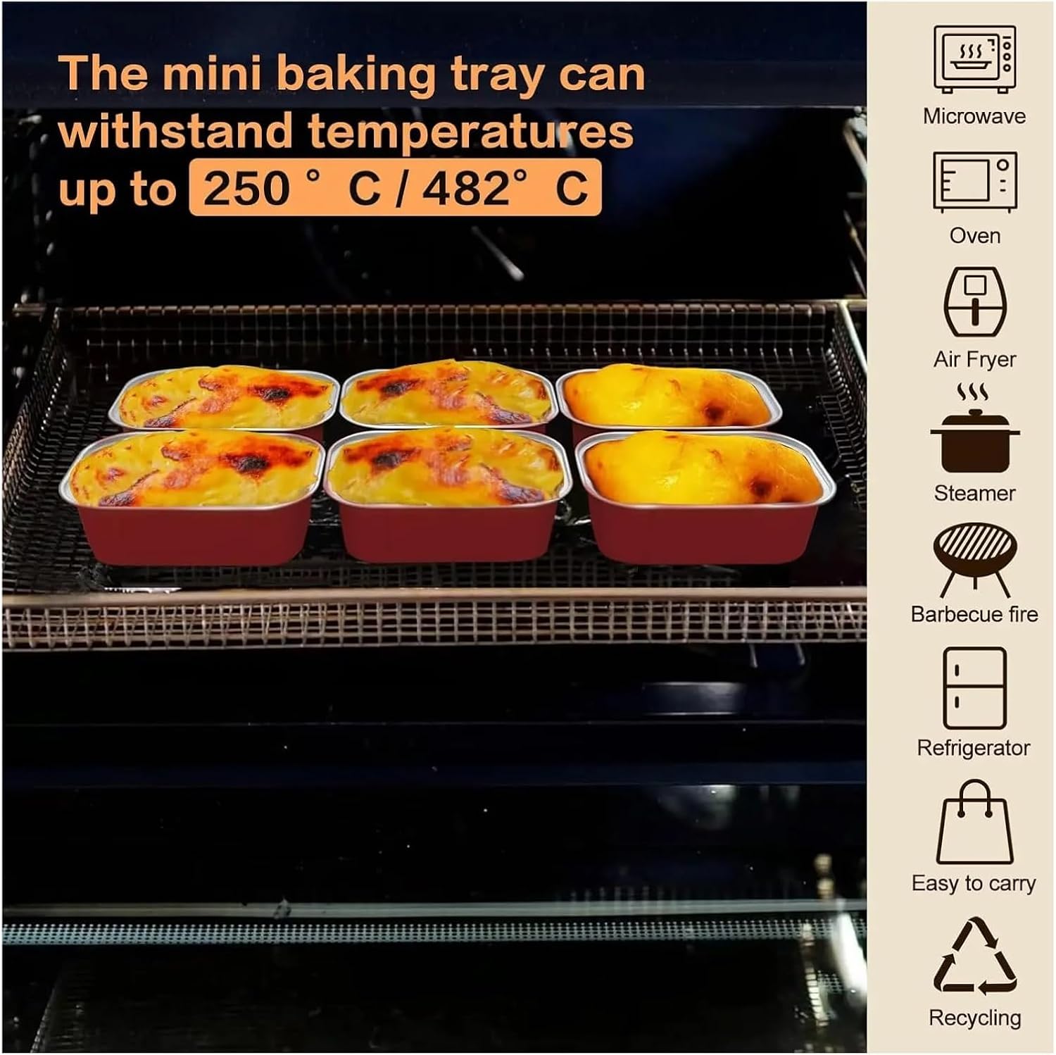 50 Pack Mini Loaf Pans with Lids & Spoons, 5.5 oz Disposable Aluminum Foil Baking Tins