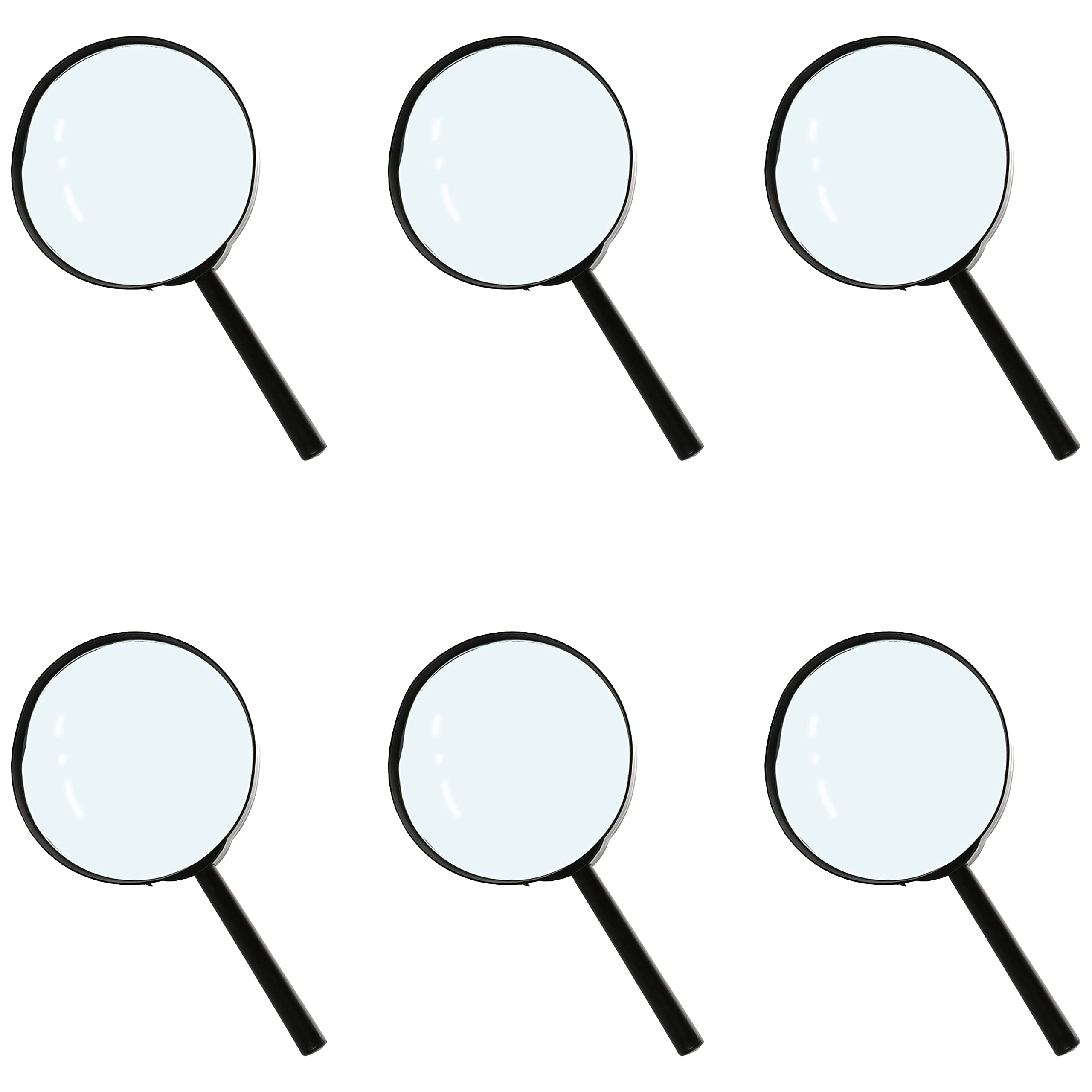 Victorian Detective Magnifying Glass - Pack of 6 - Fully Functional Magnifying Glass - Victorian Murder Mystery Fancy Dress Accessory
