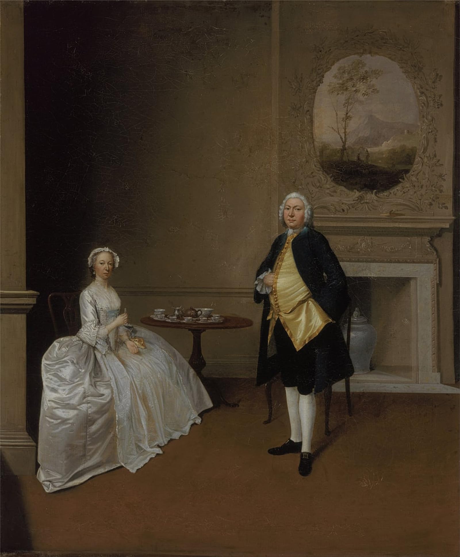 ARTXLXXBN Famous Art Print Poster Vintage Wall Art Mr and Mrs Hill by Arthur Devis Canvas Art Poster for Home Decor 60x90cm