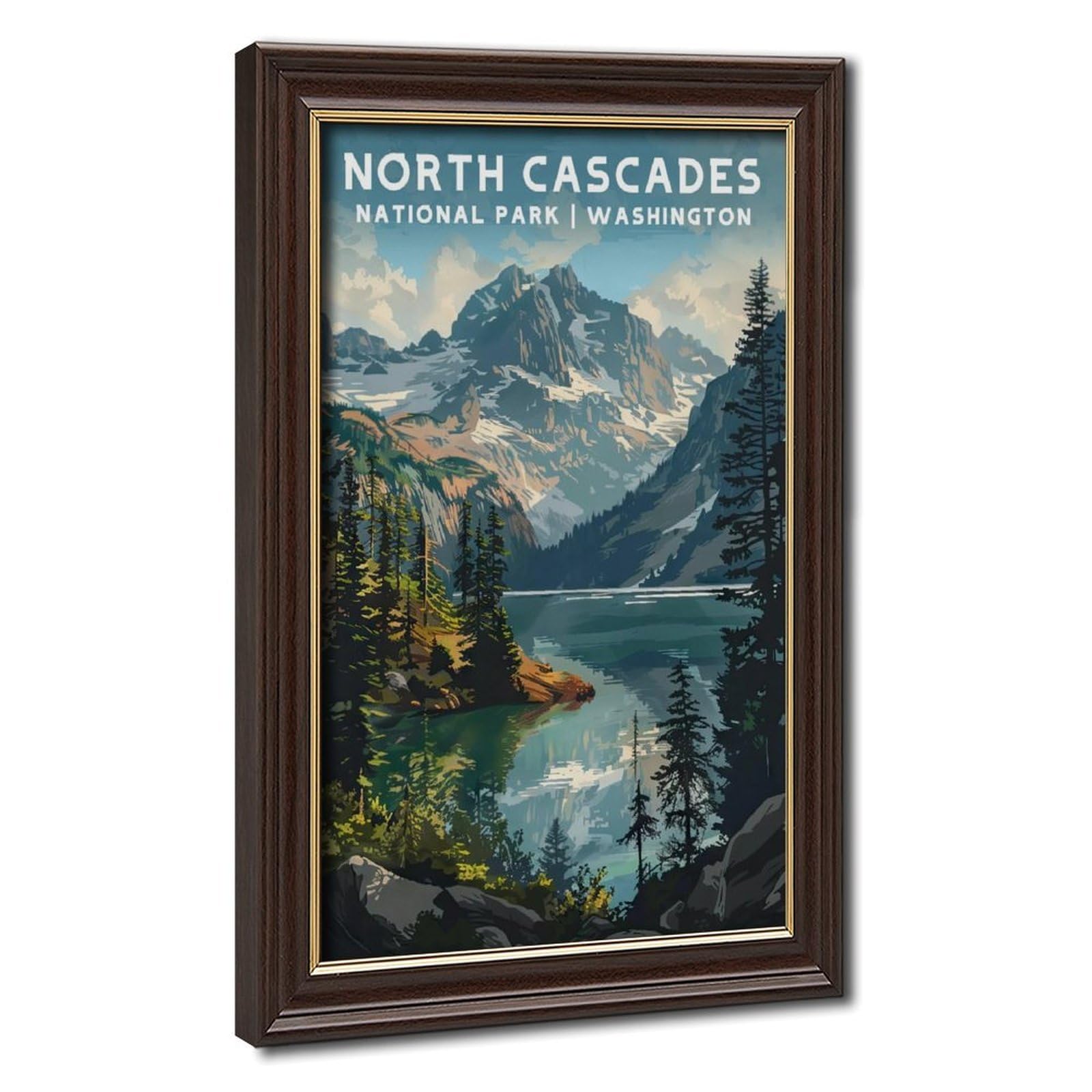 Bareronor North Cascades Canvas Poster for Home Decor Gift