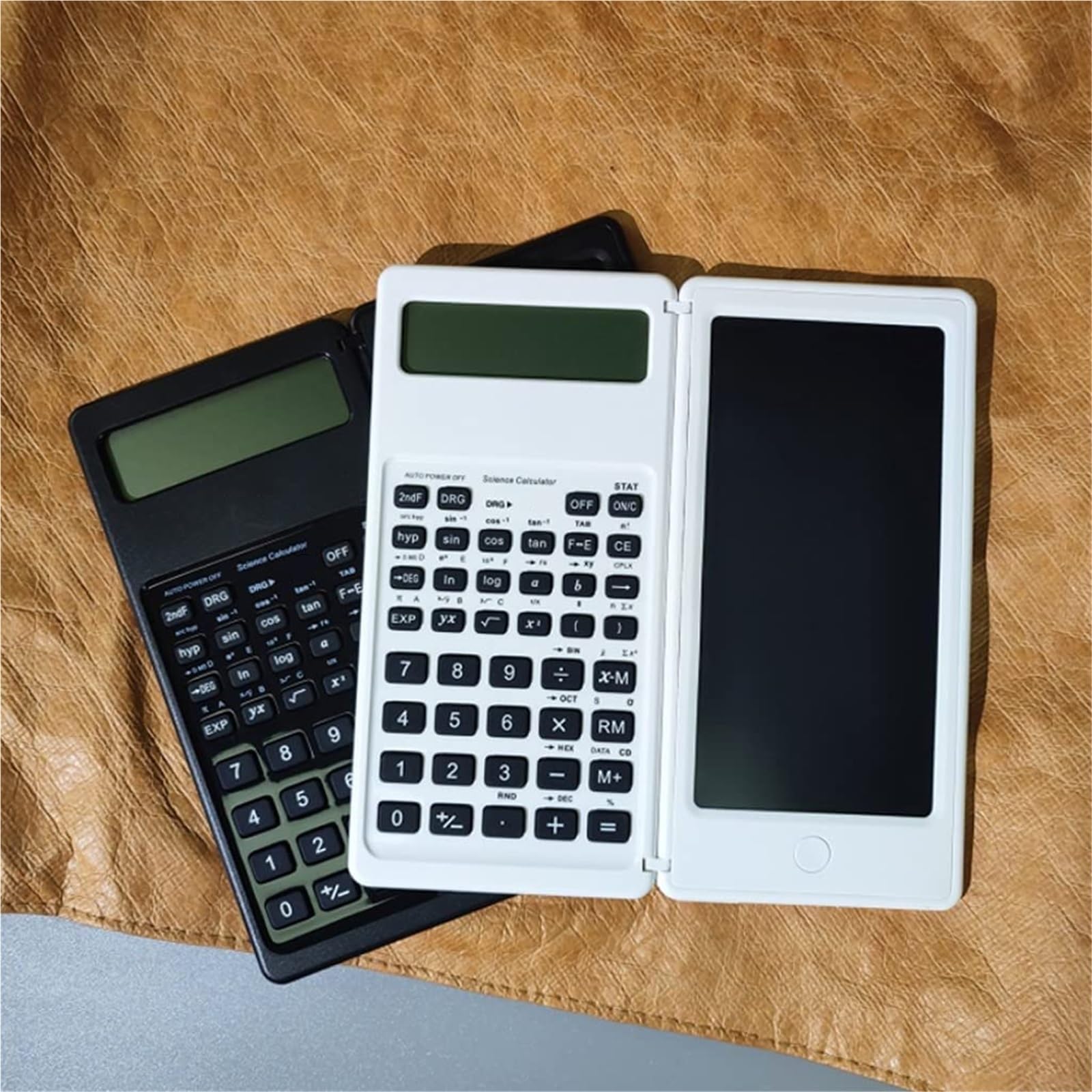 Calcolatrice per Ufficio Tavoletta LCD for Scrittura Calcolatrice con Display A 10 Cifre Tavolette for Disegno Senza Inchiostro Tavolette for Pianificazione Portatili Scuola(White)