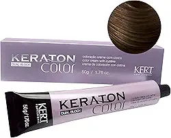 Keraton Coloração Em Creme Permanente Para Cabelos Com Aminoácido E Cistína Color Dual Block 50 G Nº 6.0 Louro Escuro