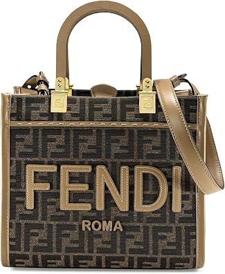 Fendi 8BH394 ALVY F1GE3 Tote Bag with Shoulder Small Sunshine Brown