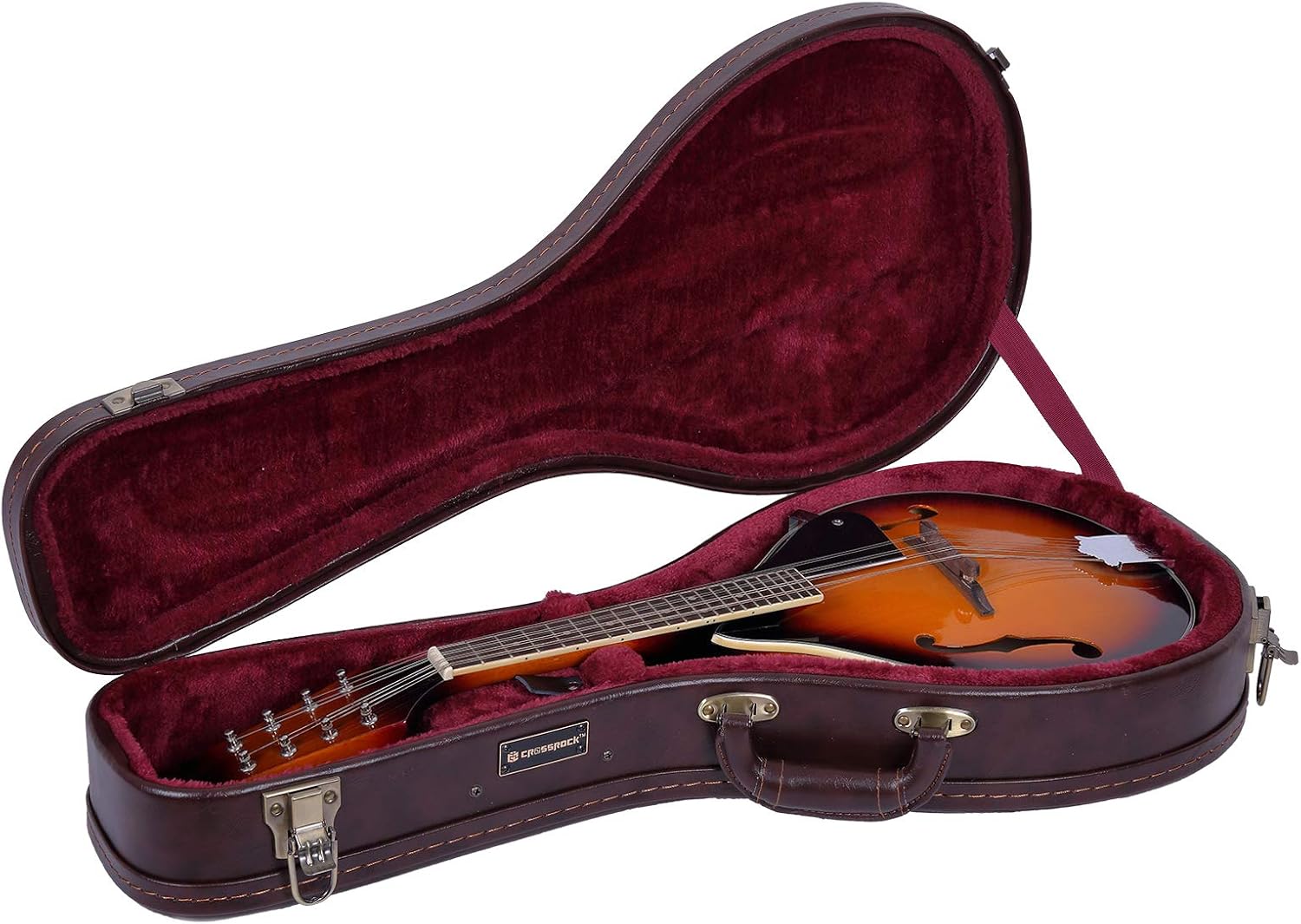 Crossrock CRW600MABR A Style Mandolin Case, Multi-layer Wood Case, Arch-top Style, Vintage Brown