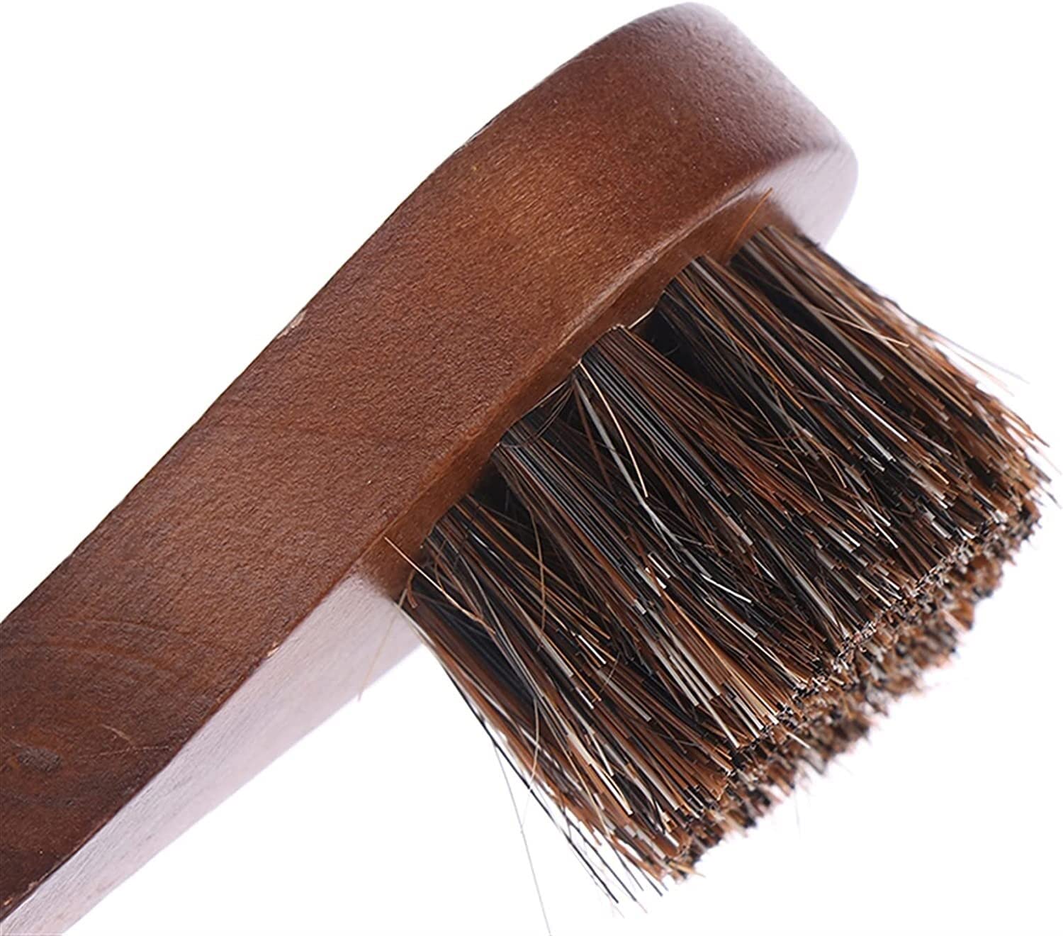 Cepillos for Zapatos for el hogar, Nuevo Cepillo de Pelo de Caballo con cerdas de Mango de Madera de 7,5 cm de Largo, pulidor de Zapatos, Suministros de Limpieza, Cepillo for Herramientas de