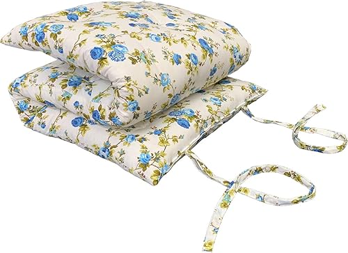 Miniatura 3 de Colchones japoneses tradicionales japoneses azules y blancos para futón, colchonetas de cojín plegables, yoga, meditación (3 x 72 x 80 pulgadas)