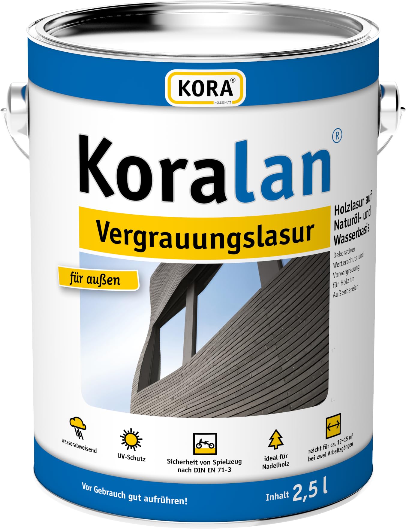 Koralan Vergrauungslasur 2.5 L (Granit)