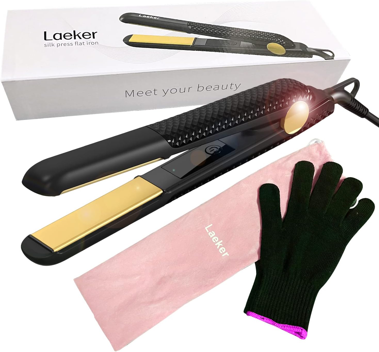 Compre Plancha plana Laeker para cabello negro femenino, plancha para el  cabello con prensa de seda con queratina y amp; Placas iónicas de turmalina  de cerámica infundida con aceite de argán, plancha
