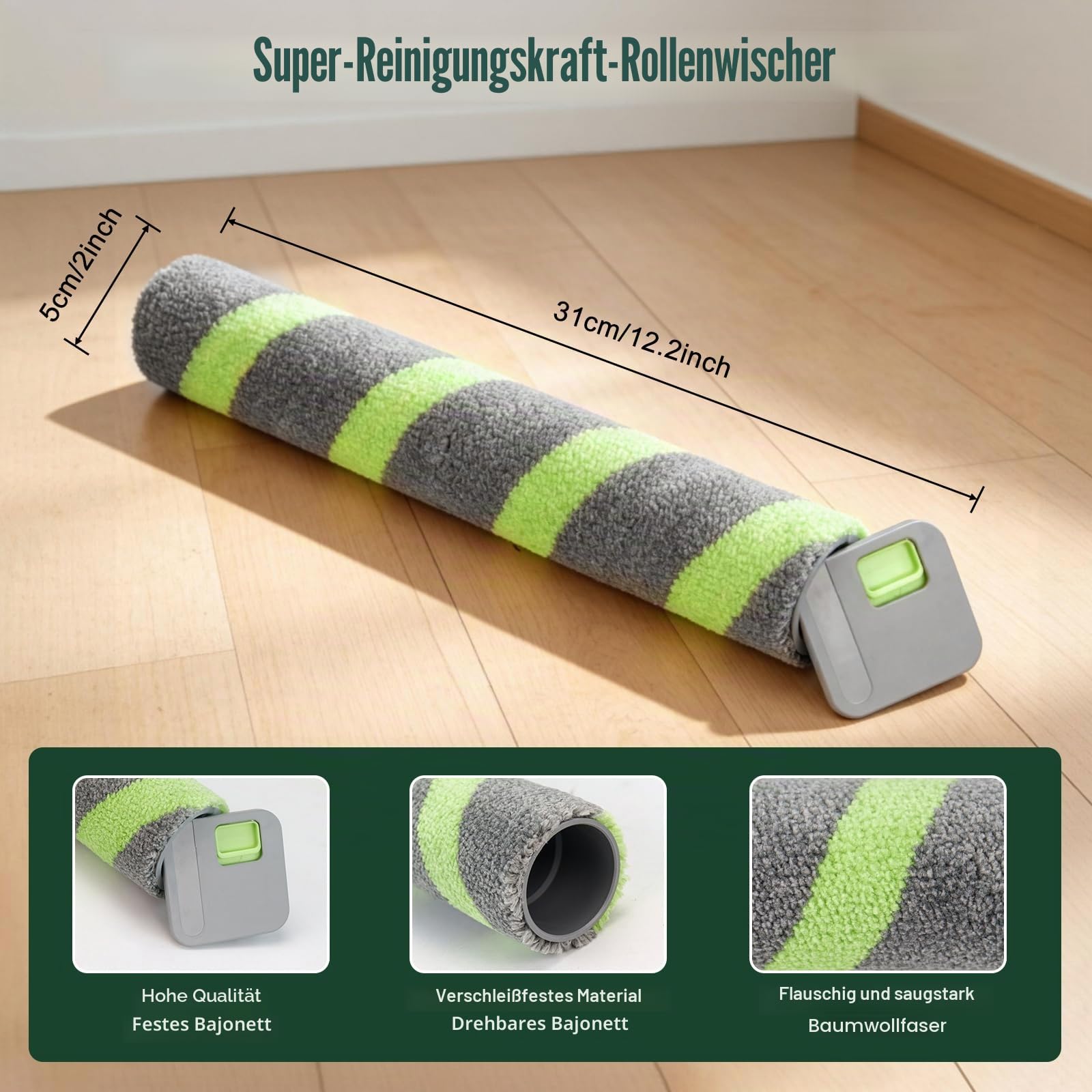 3 Stück Roller Mop für iRobot Roomba Max 705 Combo/Max 700 Series Combo | Mikrofaser Bürste, Kompatibel mit Roomba 705X/ Plus 775 Combo/ Max 775 Staubsauger, Ersatzbürste, 3 Wischrollen Ersatzzubehör