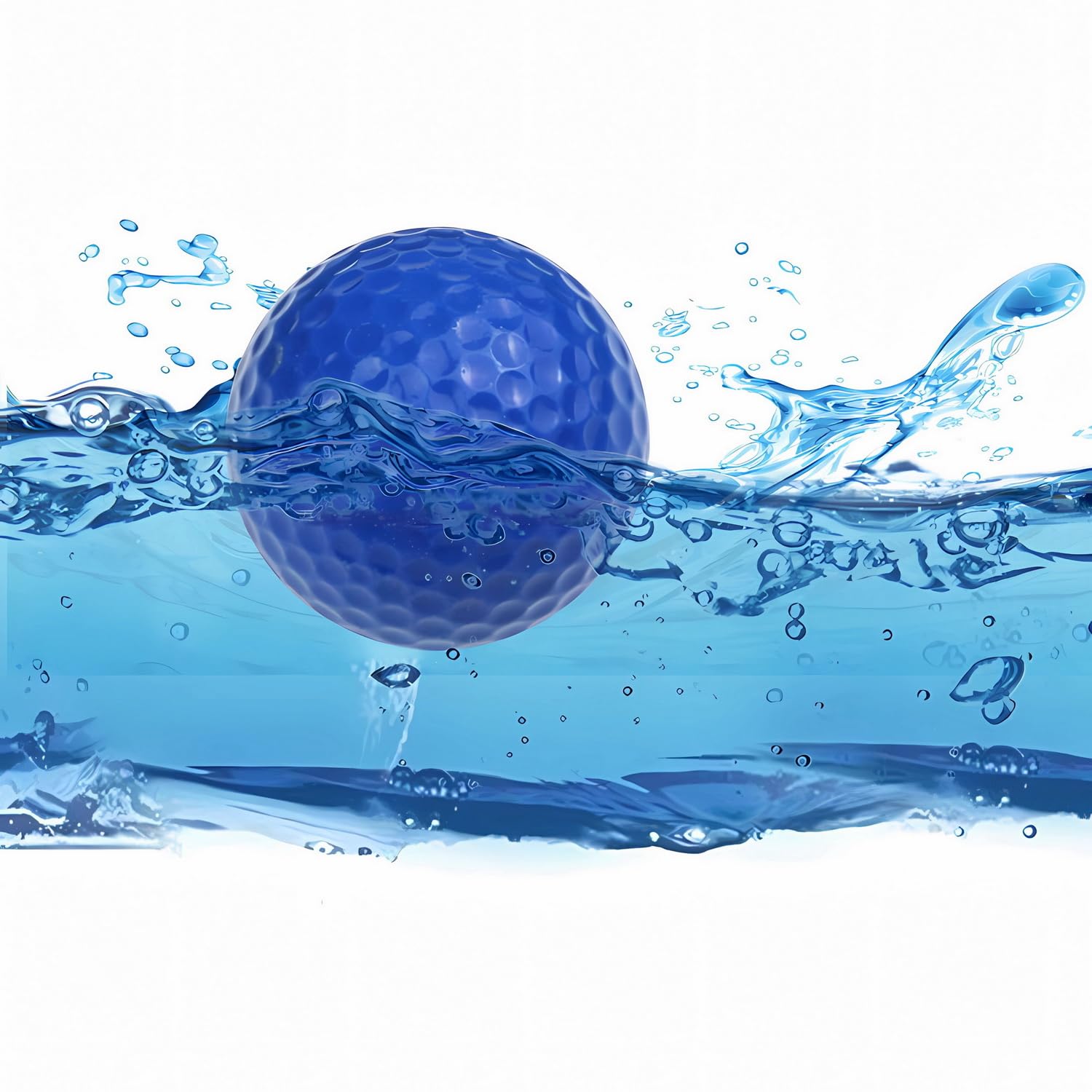 6pcs Colourful Practice Floating Golf Balls, Water Float Floater Ball, Pond or Lake Range Golf Ball, About 10% of It Sits Above Water (Dark Blue)