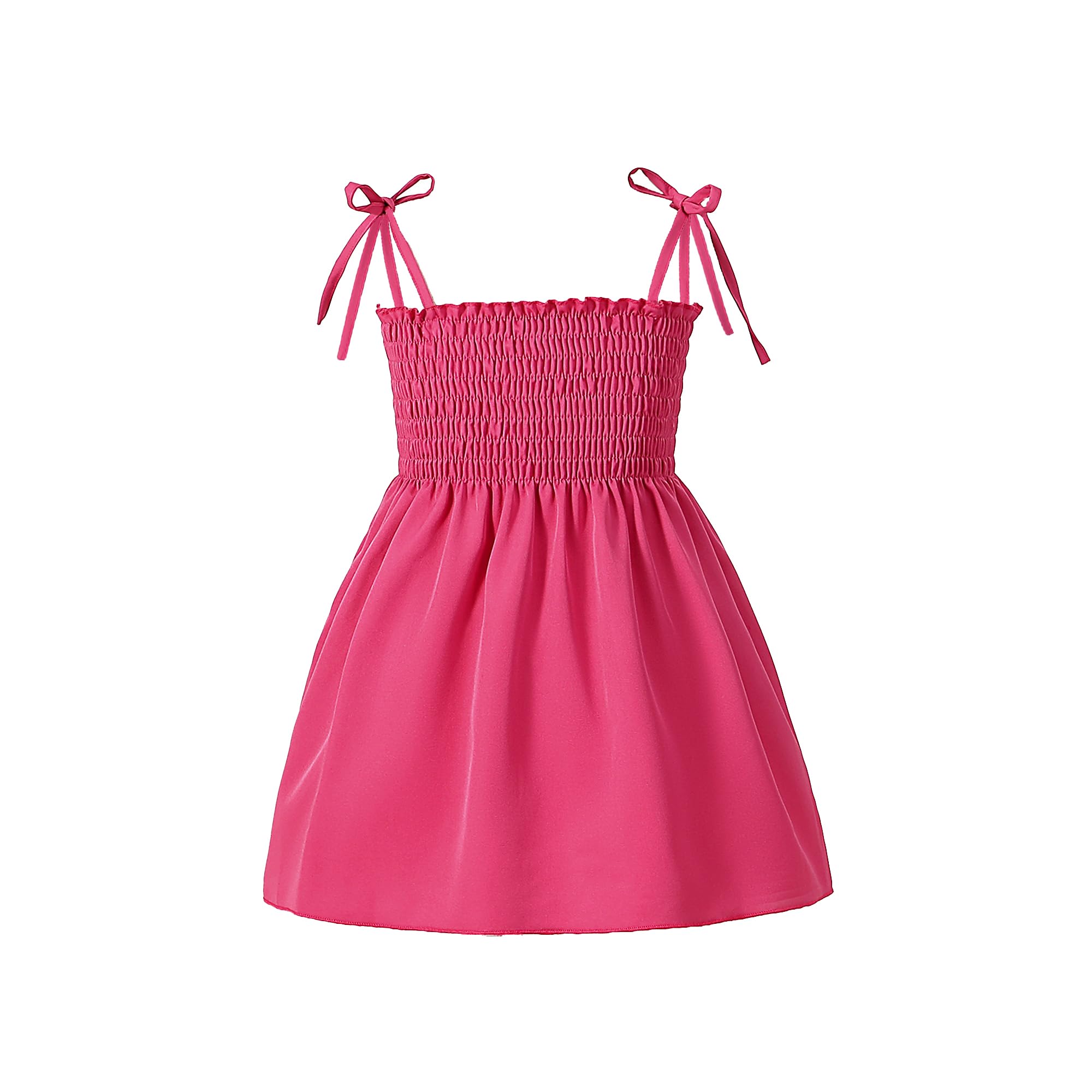 LYSMuch 1-7T Toddler Baby Girl Sleeveless Boho Dress Spaghetti Strap Outfit Casual Clothes