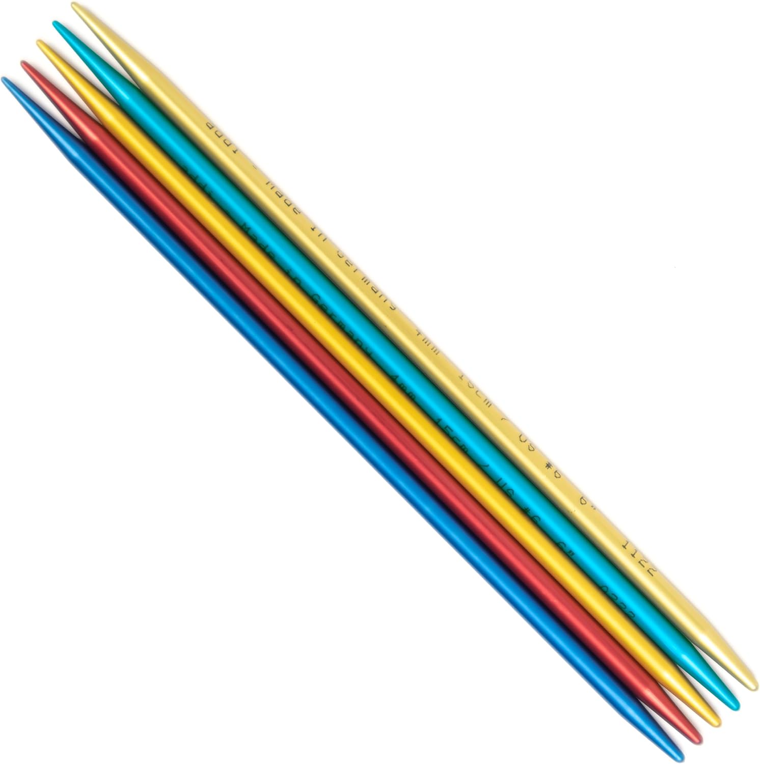 skacel by addi FlipStix Double Pointed Knitting Needles, 8 Inch (20 cm) Set of 5 Aluminum Knit Needle Kit, 4.5 mm (US Size 7)