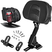 PBYMT Rider Driver Backrest, Detachable Driver Backrest, Adjustable Plug-in Rider Backrest Fit for Harley Davidson Touring Electra Glide Road Glide Road King Street Glide 1997-2024, Gloss Black